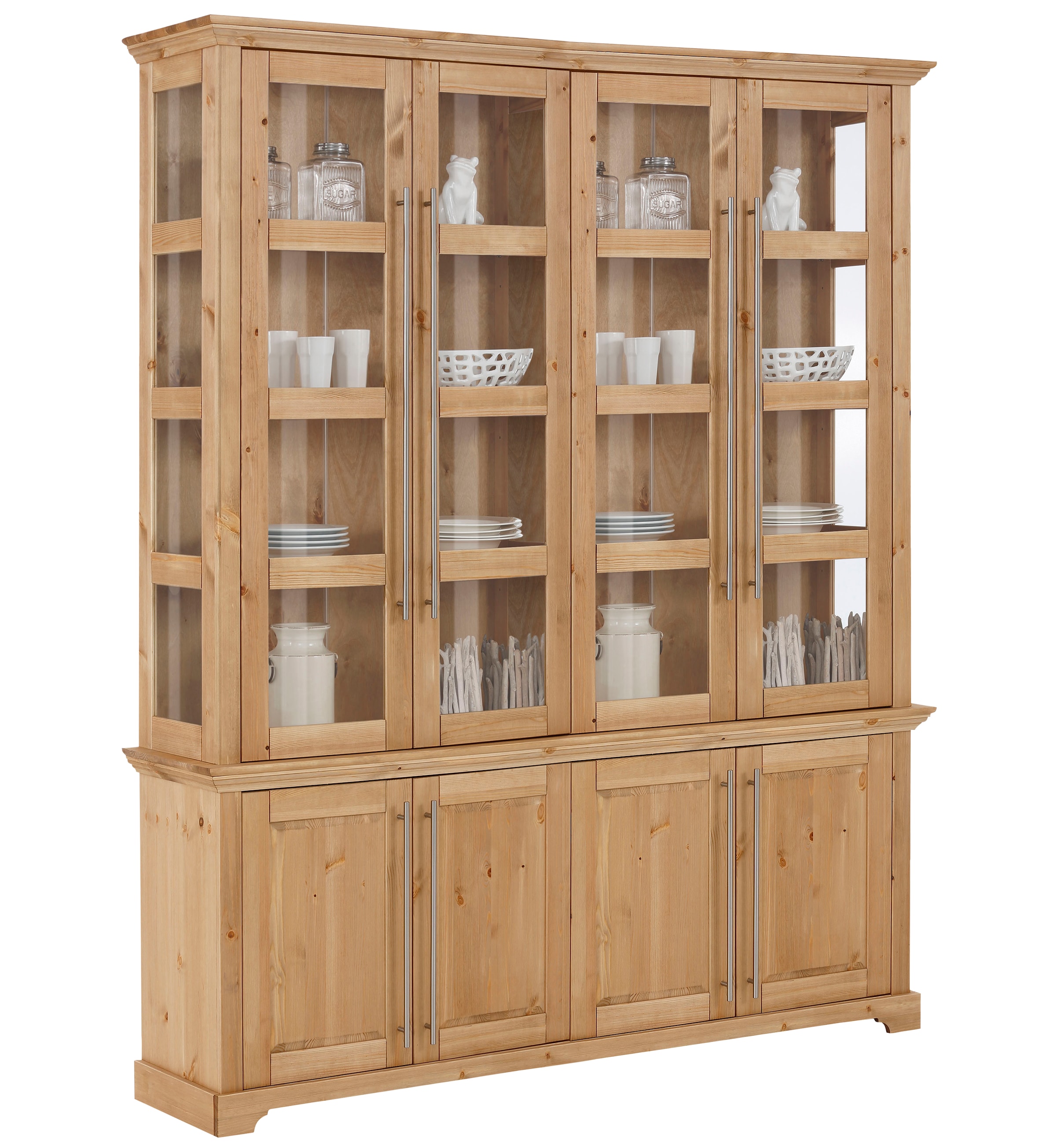 Home affaire Vitrine "Meliss", aus massiver Kiefer, FSC Breite 171 cm