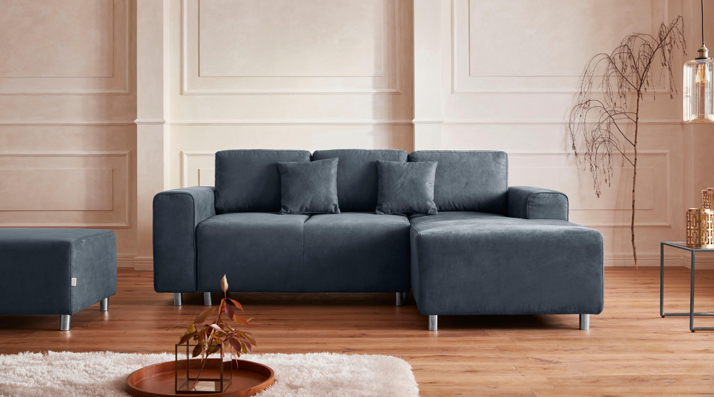 Home Affaire Györ Corner Sofa Dark Blue 8
