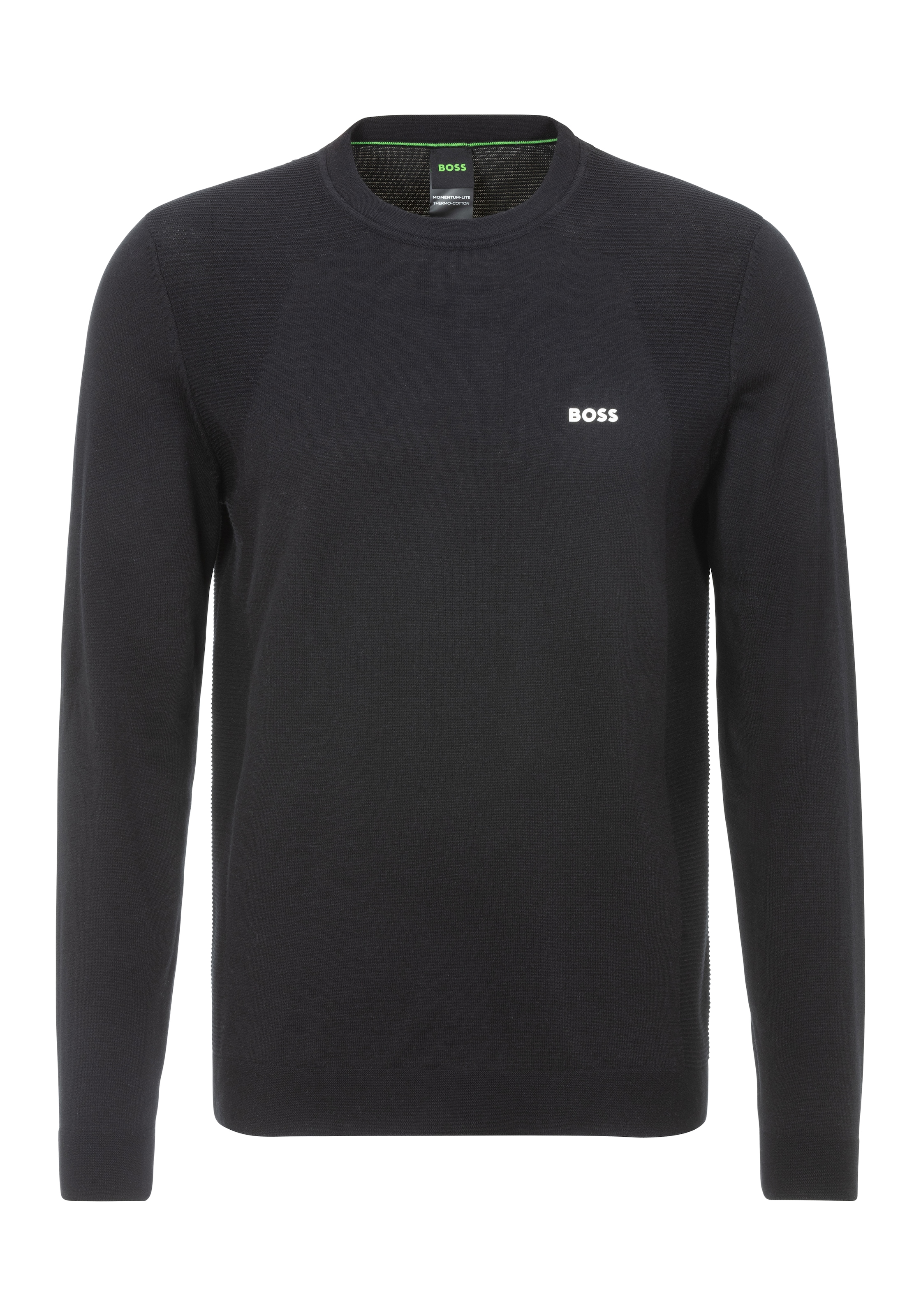 BOSS GREEN Strickpullover »Momentum Lite C«, mit Marken-Logo