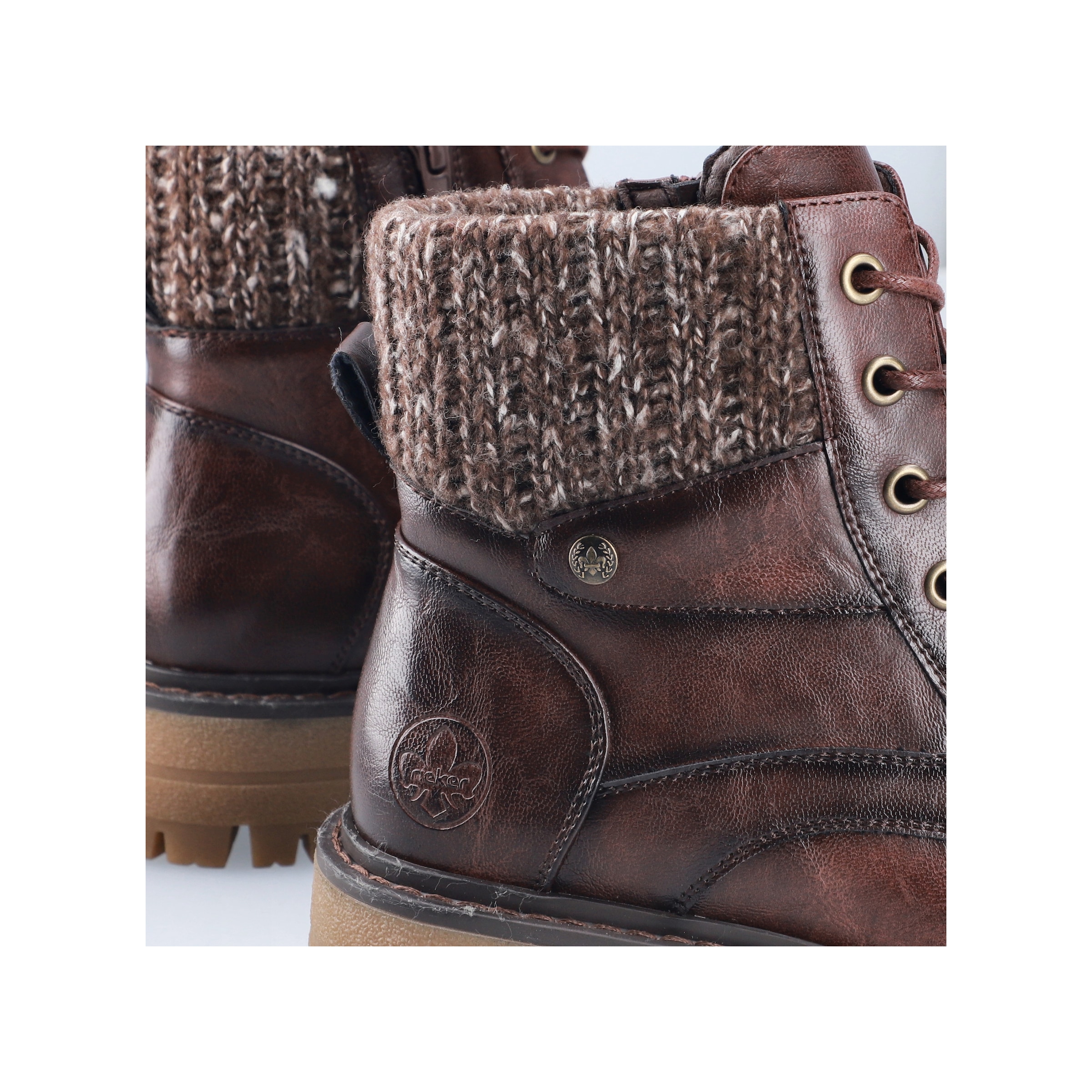 Rieker Winterboots  Schnürboots, Schnürstiefelette in Used-Optik