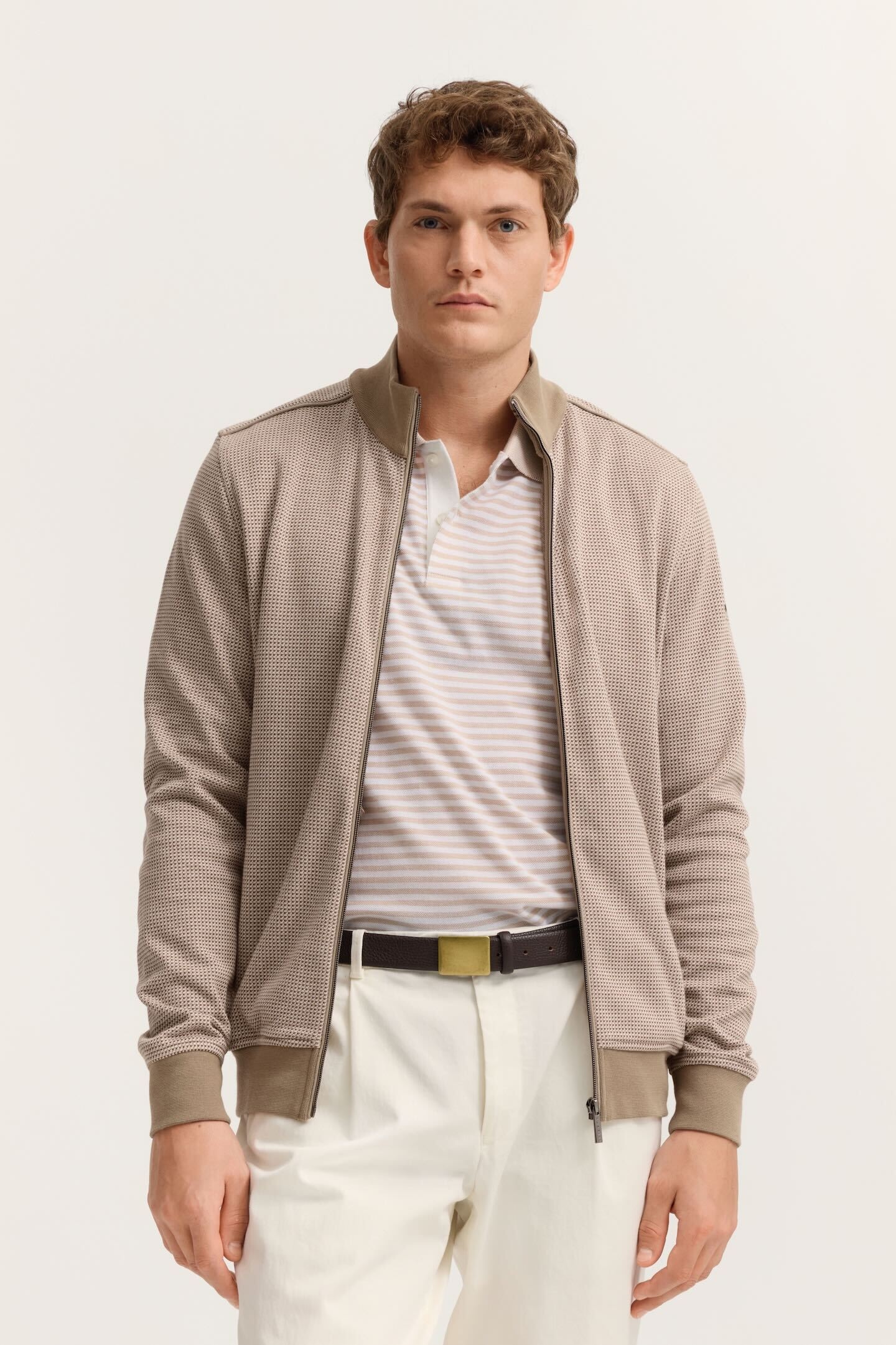 bugatti Sweatjacke "Elegant" im Jaquard-Design Modern Fit günstig online kaufen