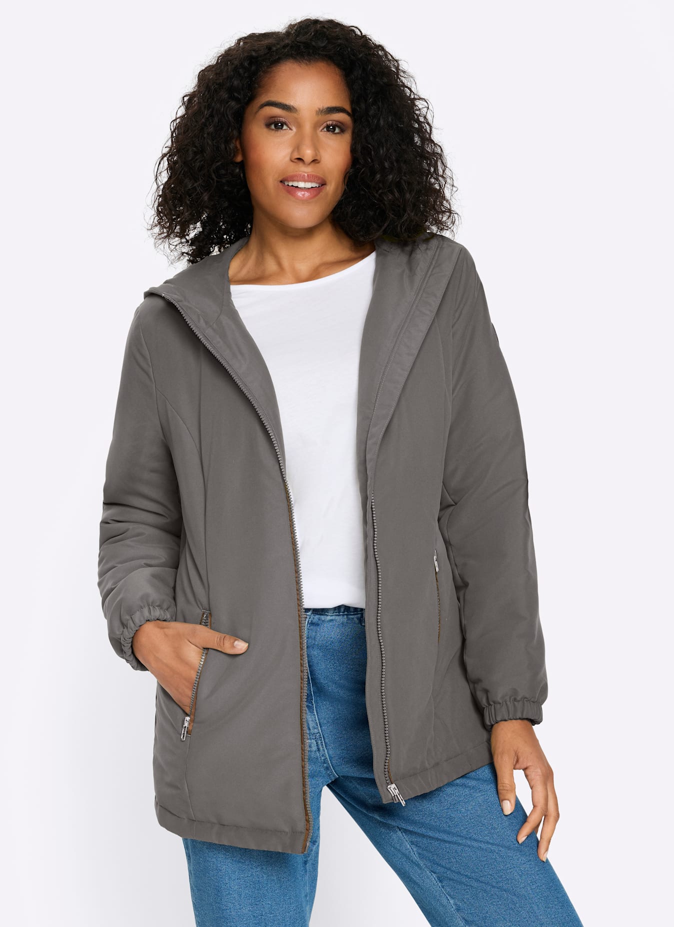 Classic Basics Langjacke mit Kapuze
