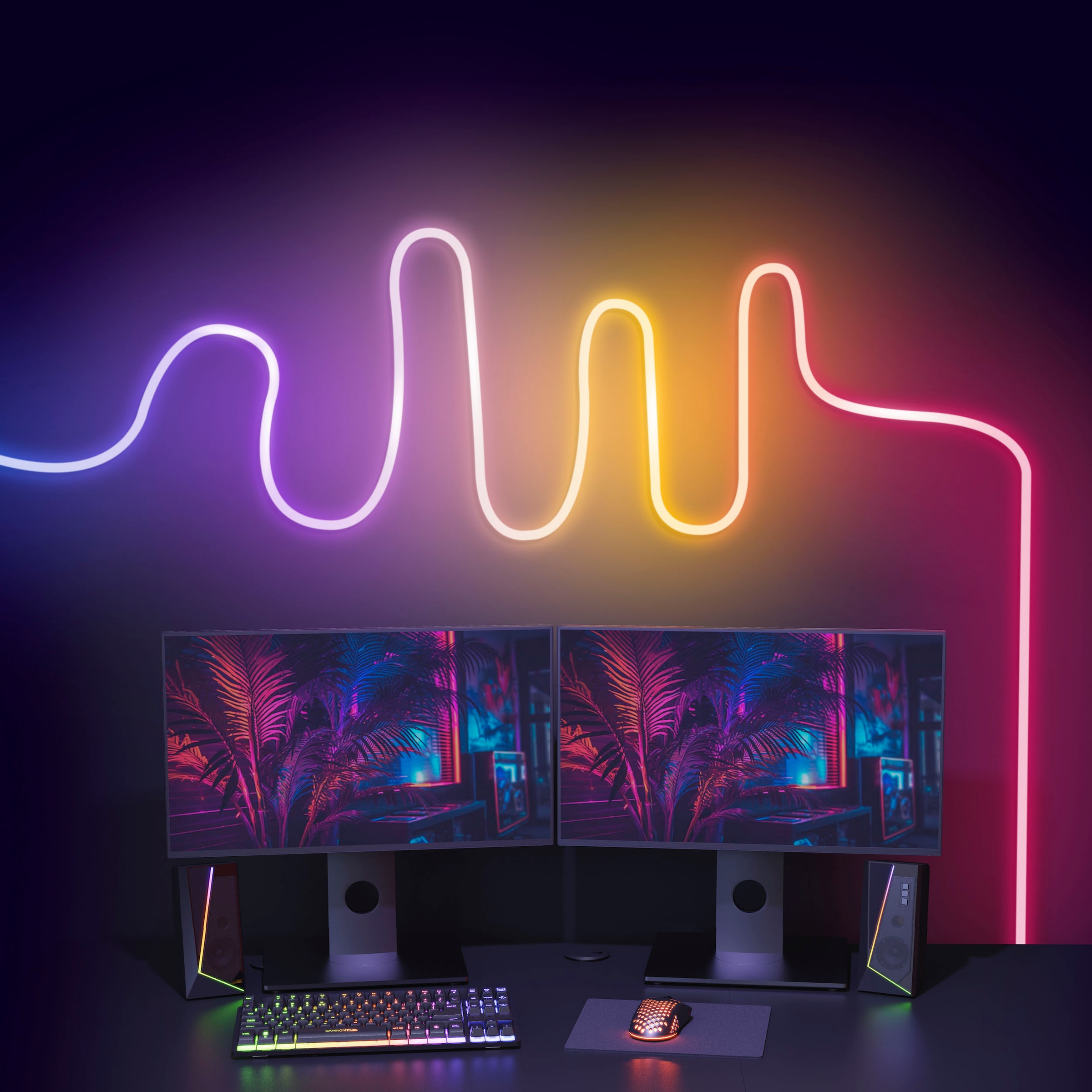Trust Lichtanlage »GXT 904 Vybz RGBIC 5M LED Neon-Seillicht«