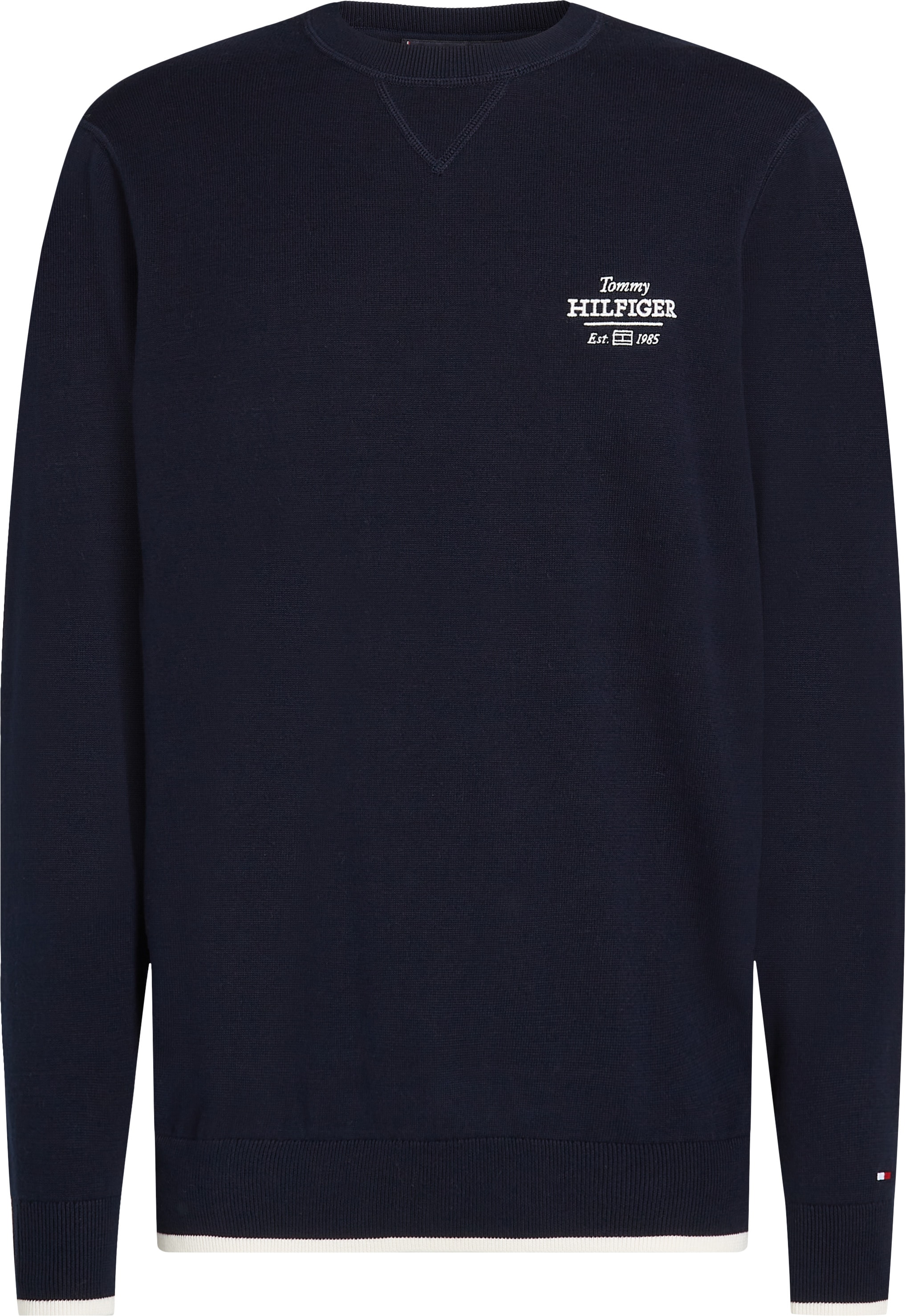 Tommy Hilfiger Rundhalspullover »GRAPHIC COTTON CREW«, mit Logostickerei
