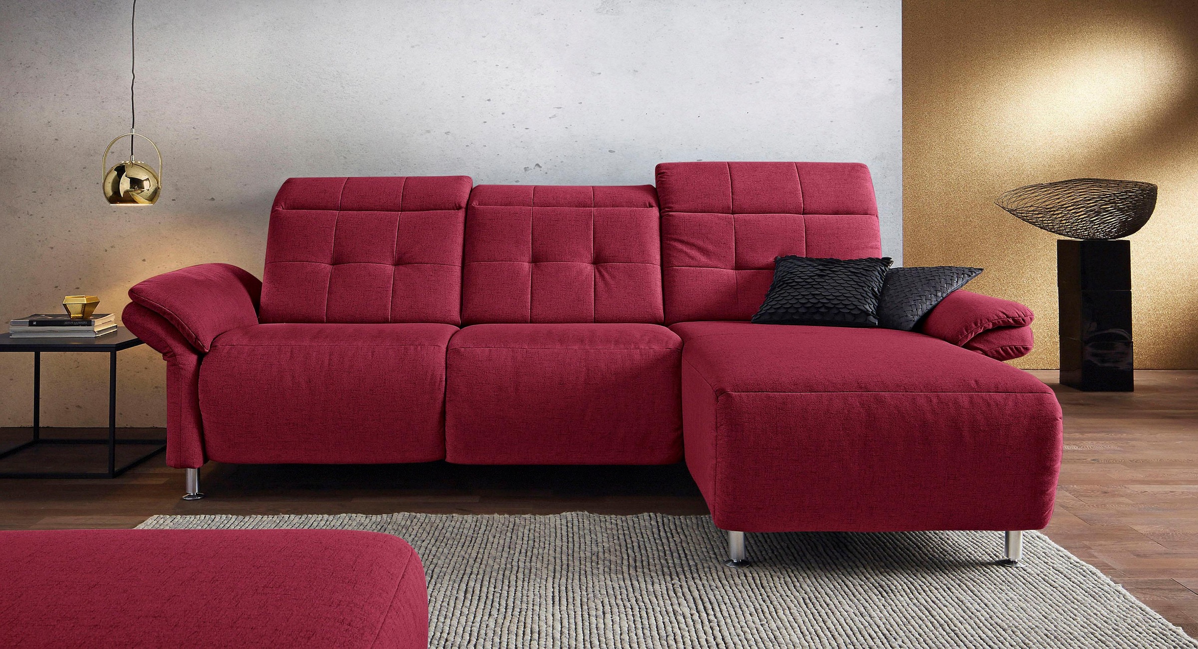 Places of Style Ecksofa "Manhattan L-Form", 2 Sitze mit elektrischer Relaxf günstig online kaufen