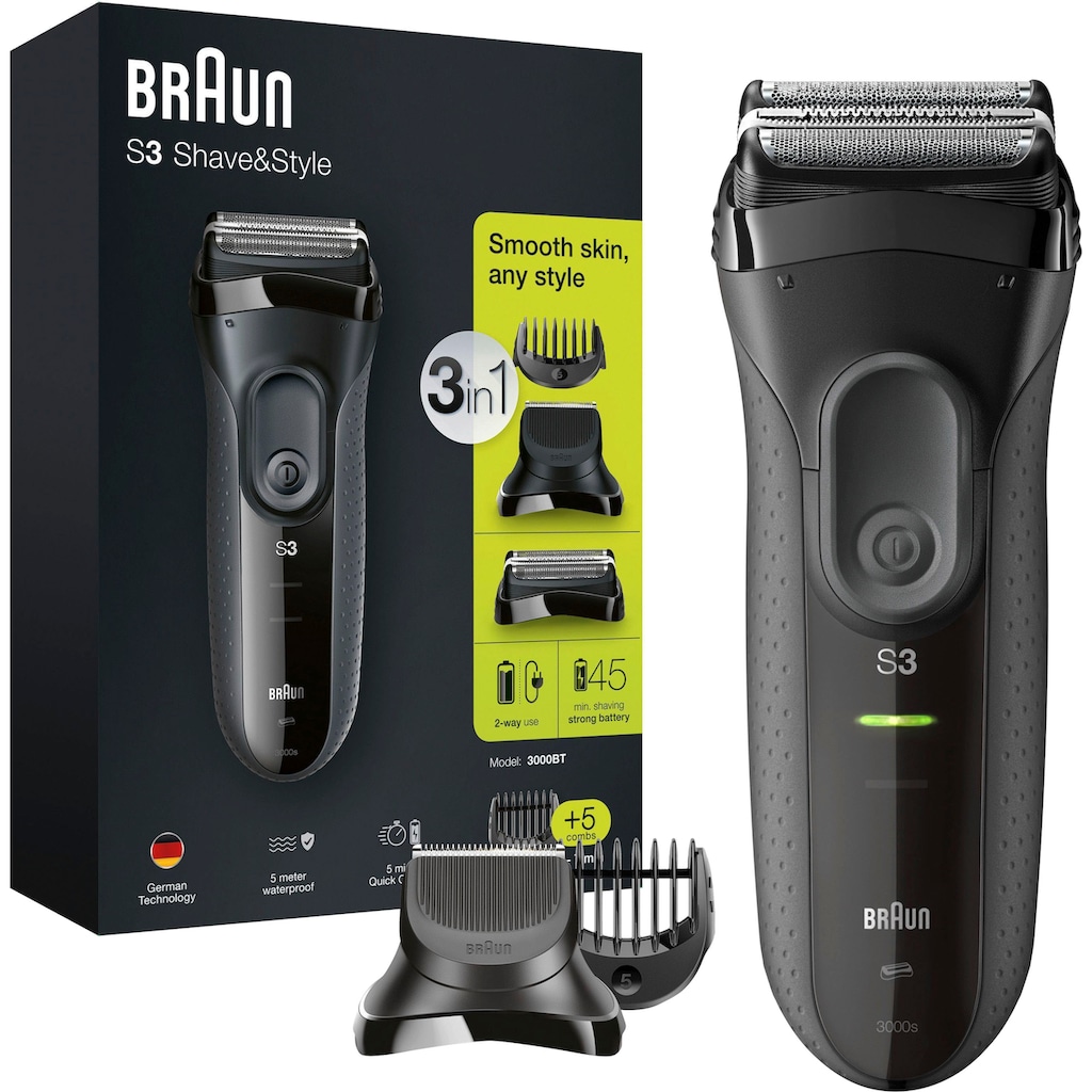 Braun Elektrorasierer »Series 3 Shave&Style 3000BT«