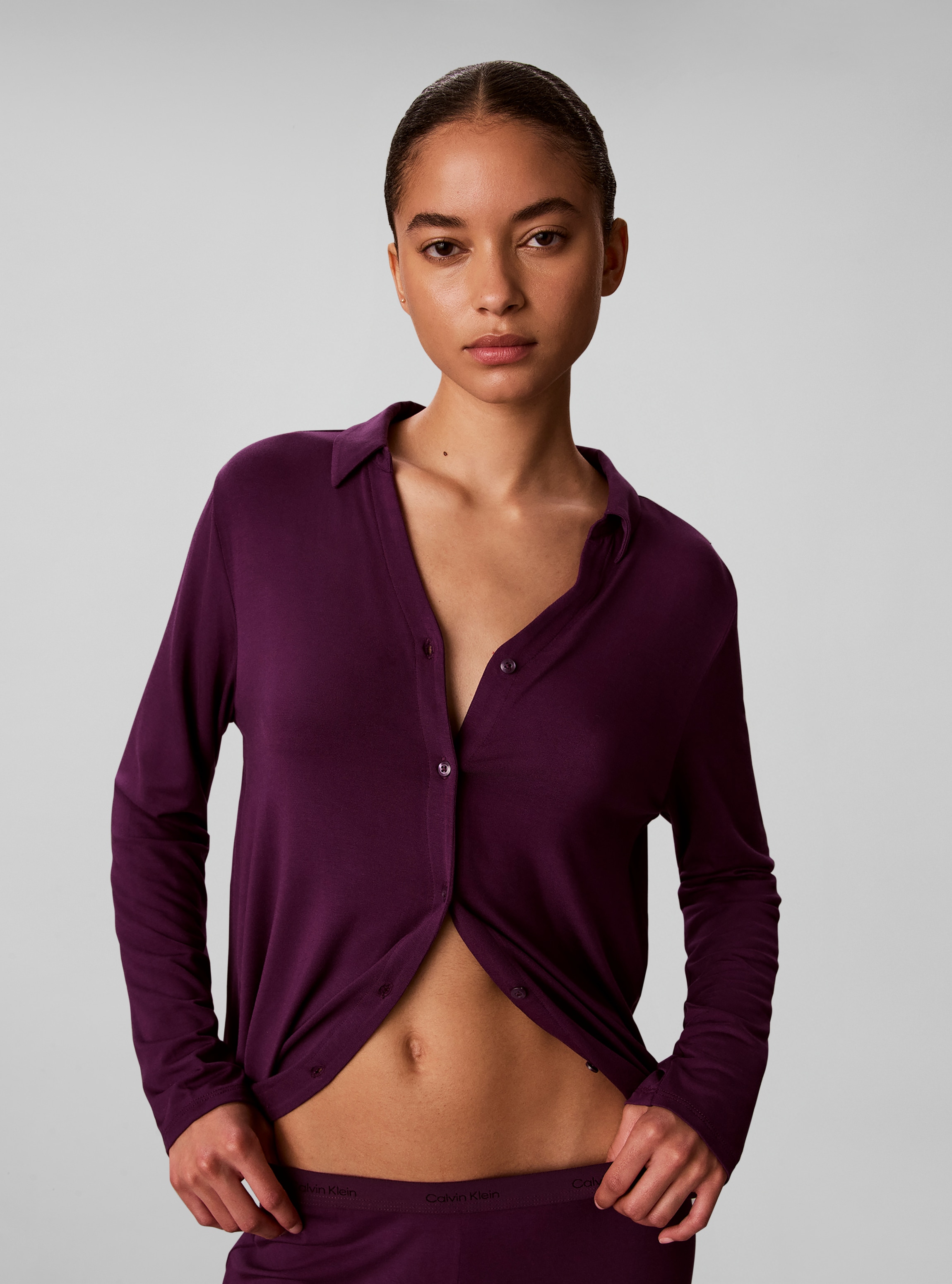 Calvin Klein Underwear Pyjama »SHIRT SET« Regular fit mit V-Ausschnitt