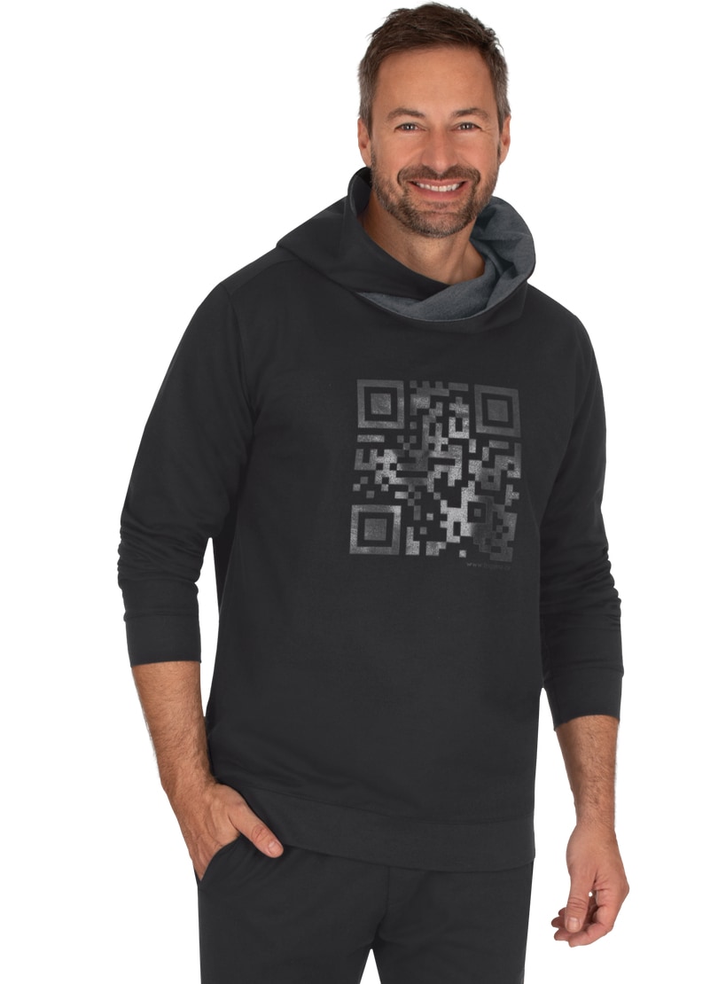 Trigema Sweatshirt »TRIGEMA Kapuzenpullover mit ▷ für BAUR | QR-Code-Muster«