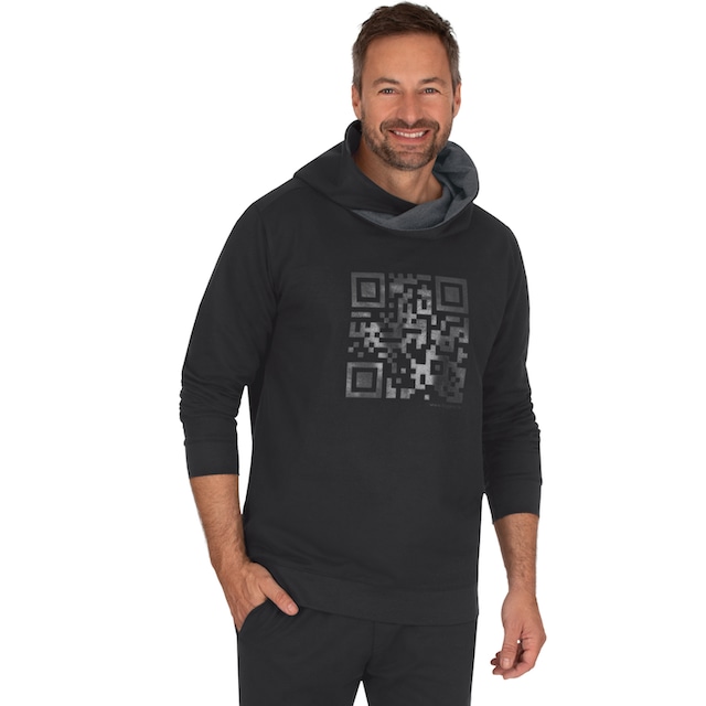 Trigema Sweatshirt »TRIGEMA Kapuzenpullover mit QR-Code-Muster« ▷ für | BAUR