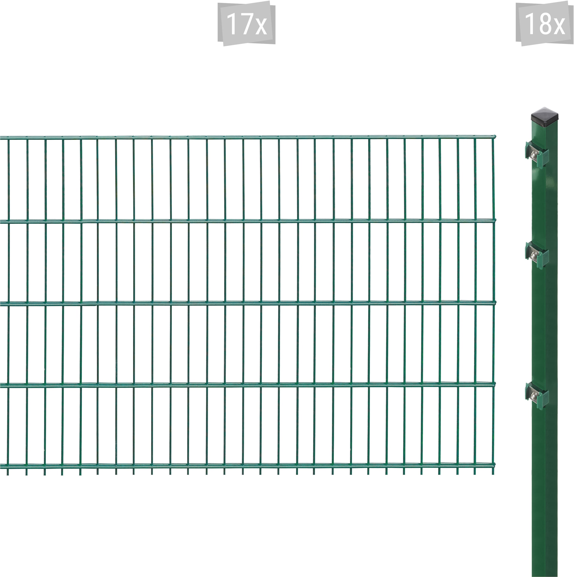 Arvotec Doppelstabmattenzaun "ESSENTIAL 83 zum Einbetonieren", Zaunhöhe 83 cm, Zaunlänge 2 - 60 m