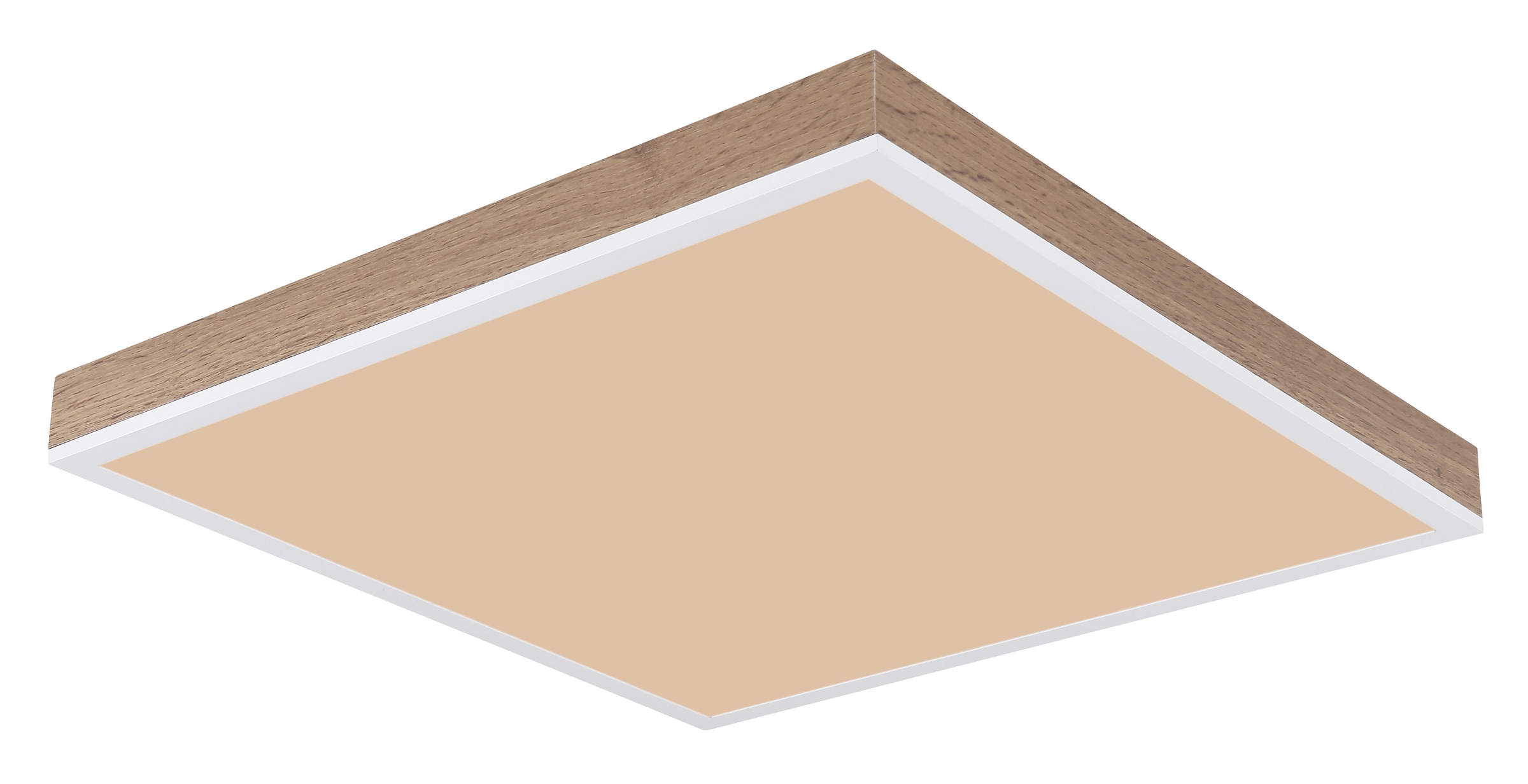 GLOBO LIGHTING LED Deckenleuchte »DORO«, Leuchtmittel LED-Modul | LED fest integriert, Deckenlampe/holzoptik/quadratisch/Wohnzimmer/Schlafzimmer