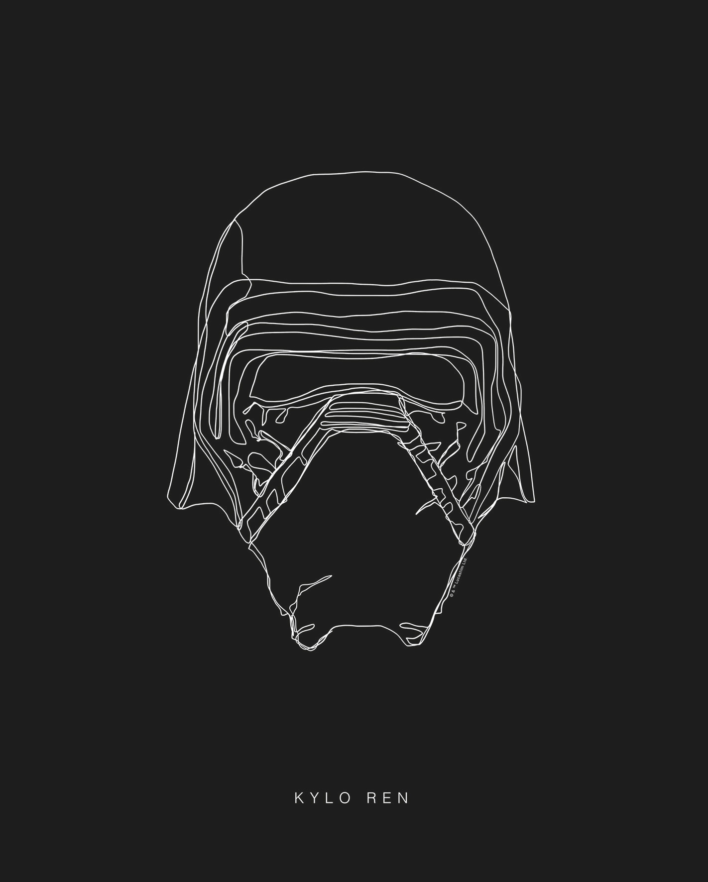 Komar Poster »Star Wars Lines Dark Side Kylo...