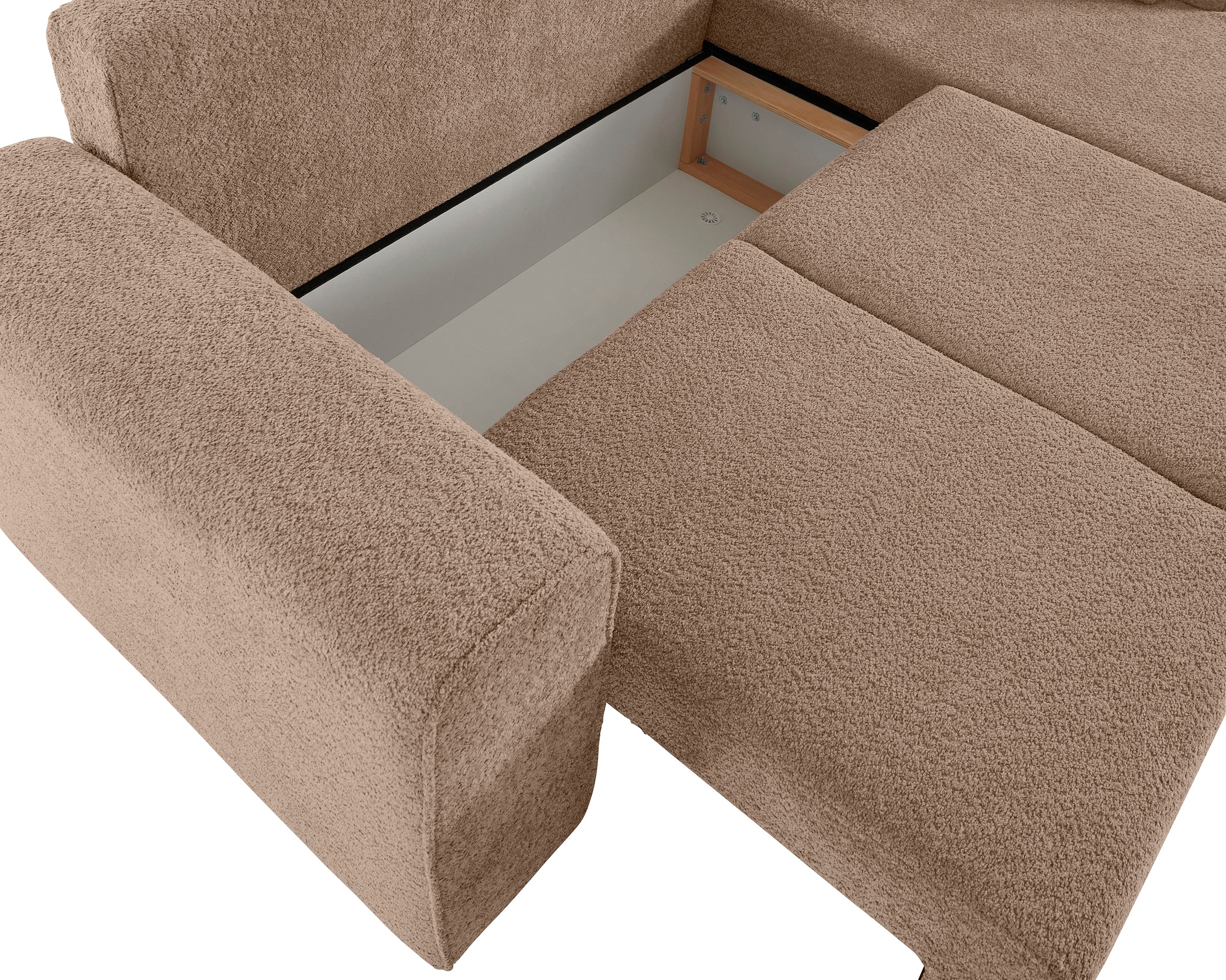 Guido Maria Kretschmer Home&Living Ecksofa »Györ«, L-Form, wahlweise mit Bettfunktion und Bettkasten incl. 2 Zierkissen