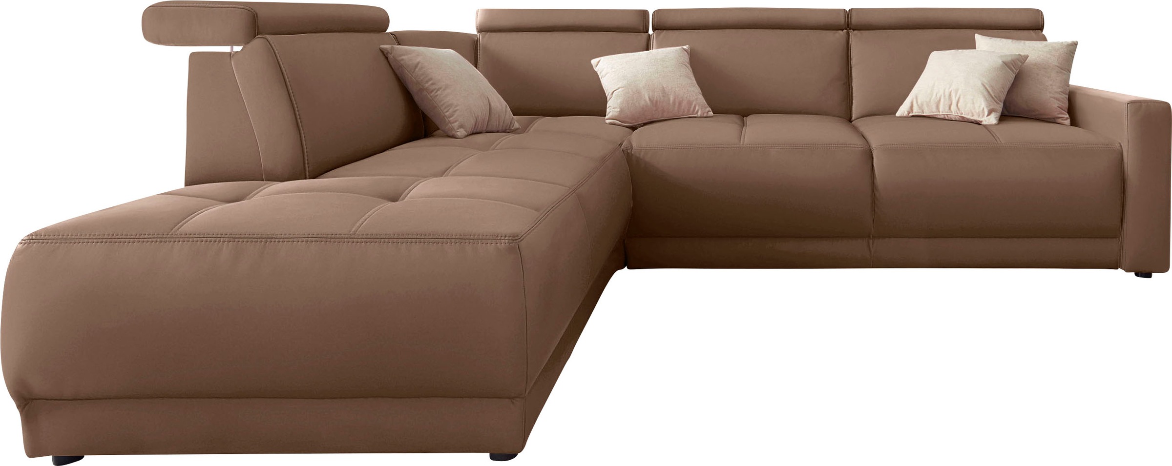 DOMO collection Ecksofa "Ava, moderne Sitzheftung mit toller Doppelnaht, ko günstig online kaufen
