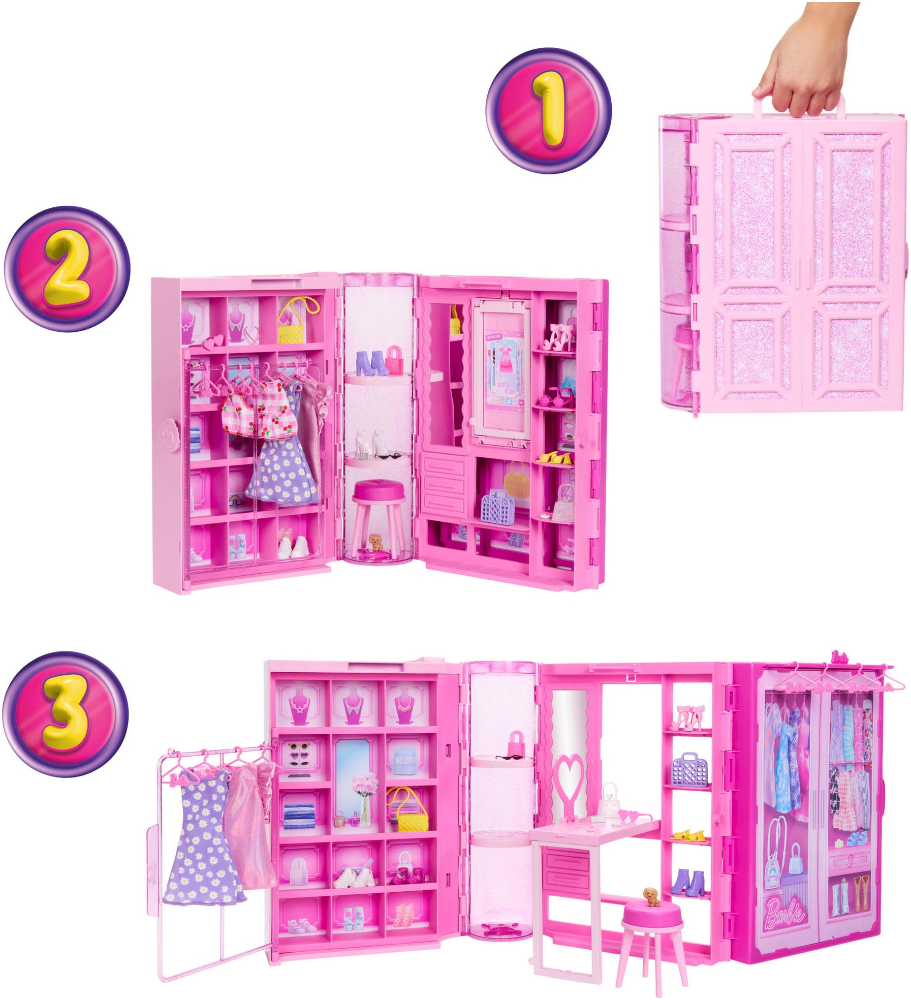 Barbie Spielwelt »Traumkleiderschrank mit Modepuppe«