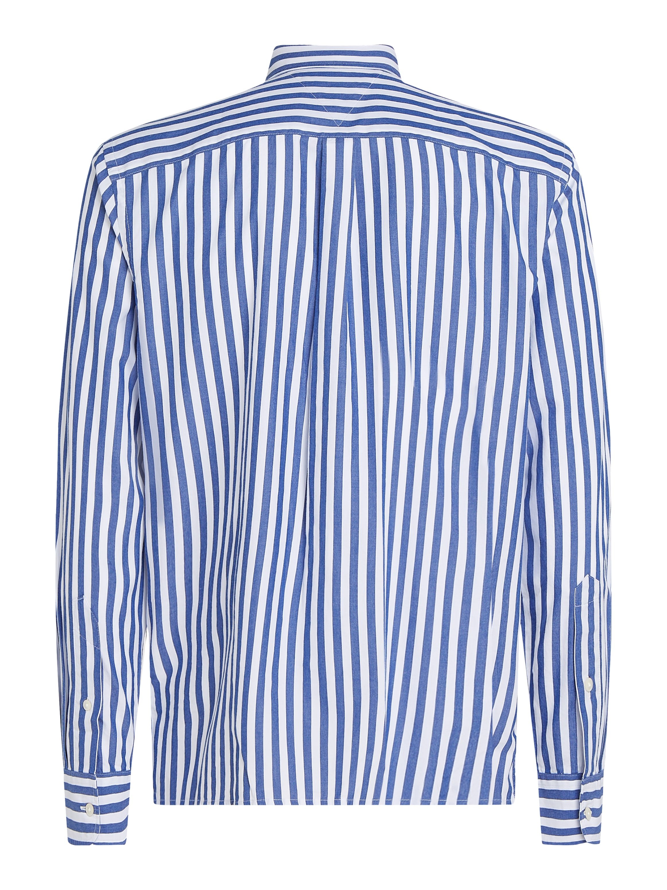 Tommy Hilfiger Langarmhemd »FLEX POPLIN BOLD STRIPE RF SHIRT«, Mit Rundhalsausschnitt