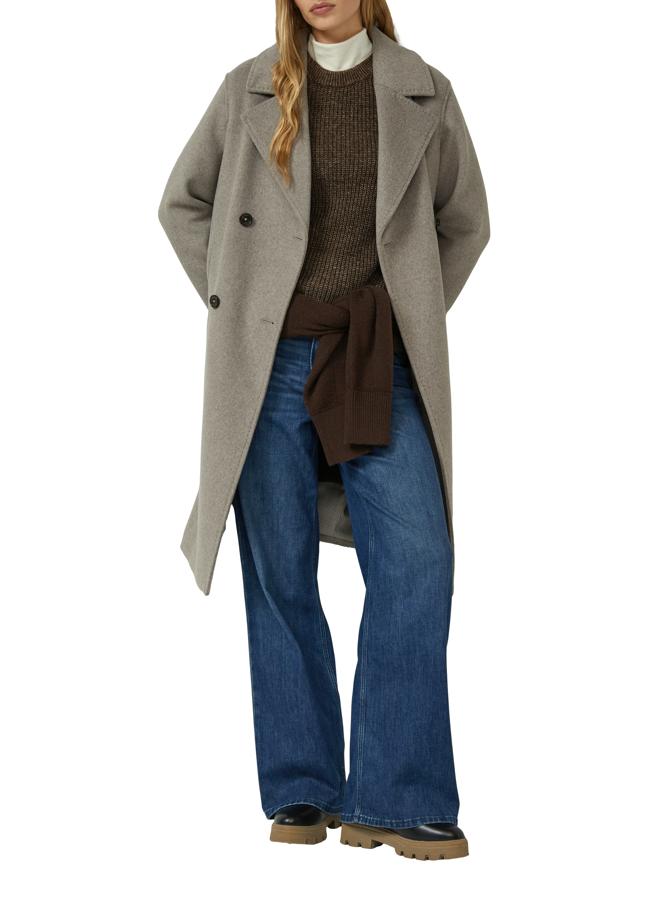 s.Oliver Strickpullover aus Wollmix und mit Strickmuster