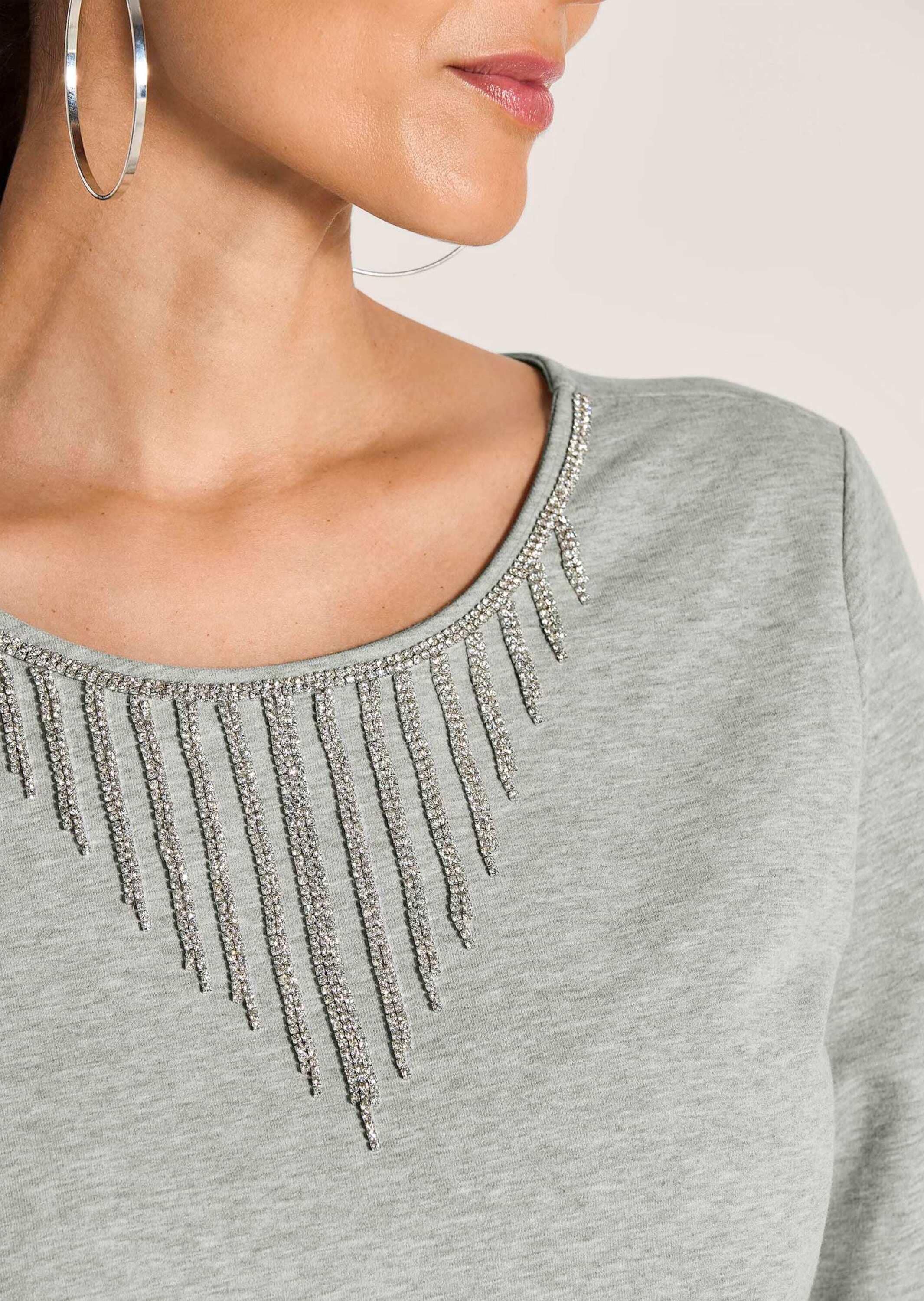 MADELEINE Langarmshirt »Sweatshirt Glamouröser Pullover, Strassakzente«