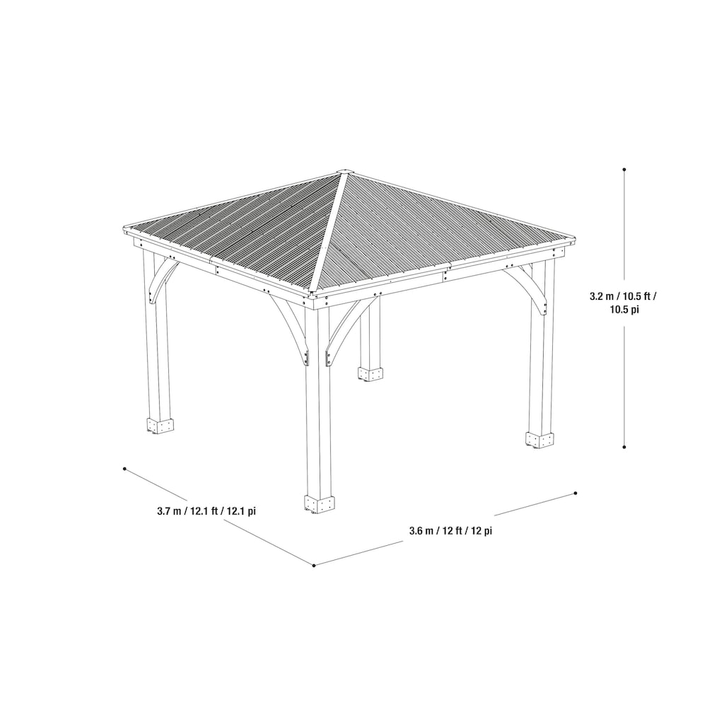 WESTMANN Holzpavillon »Devon 12x12«