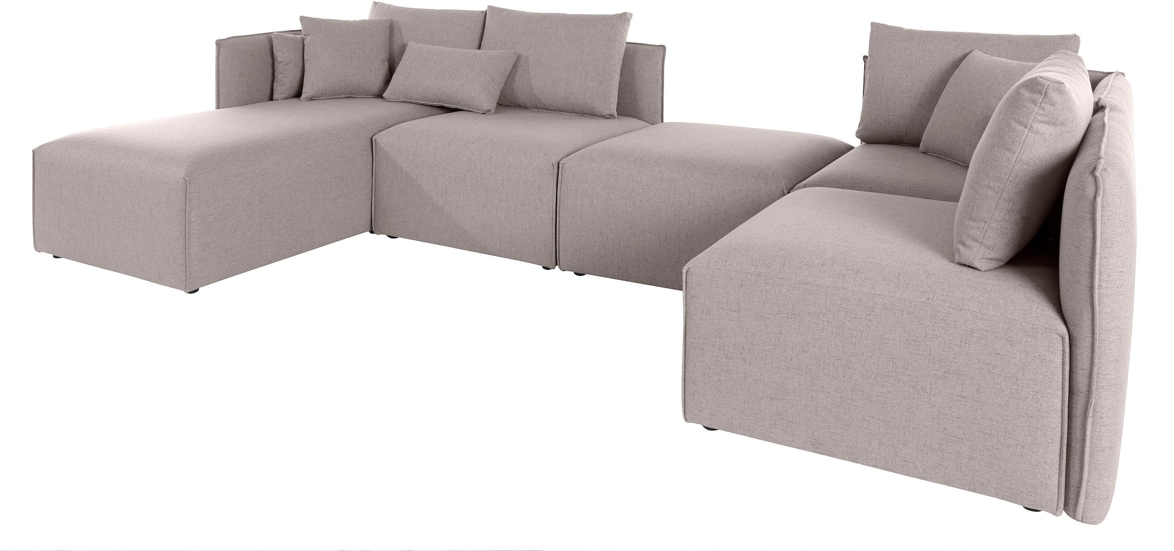 OTTO home Wohnlandschaft "Nöre U-Form" 5 Teile, in vielen Bezugsqualitäten günstig online kaufen