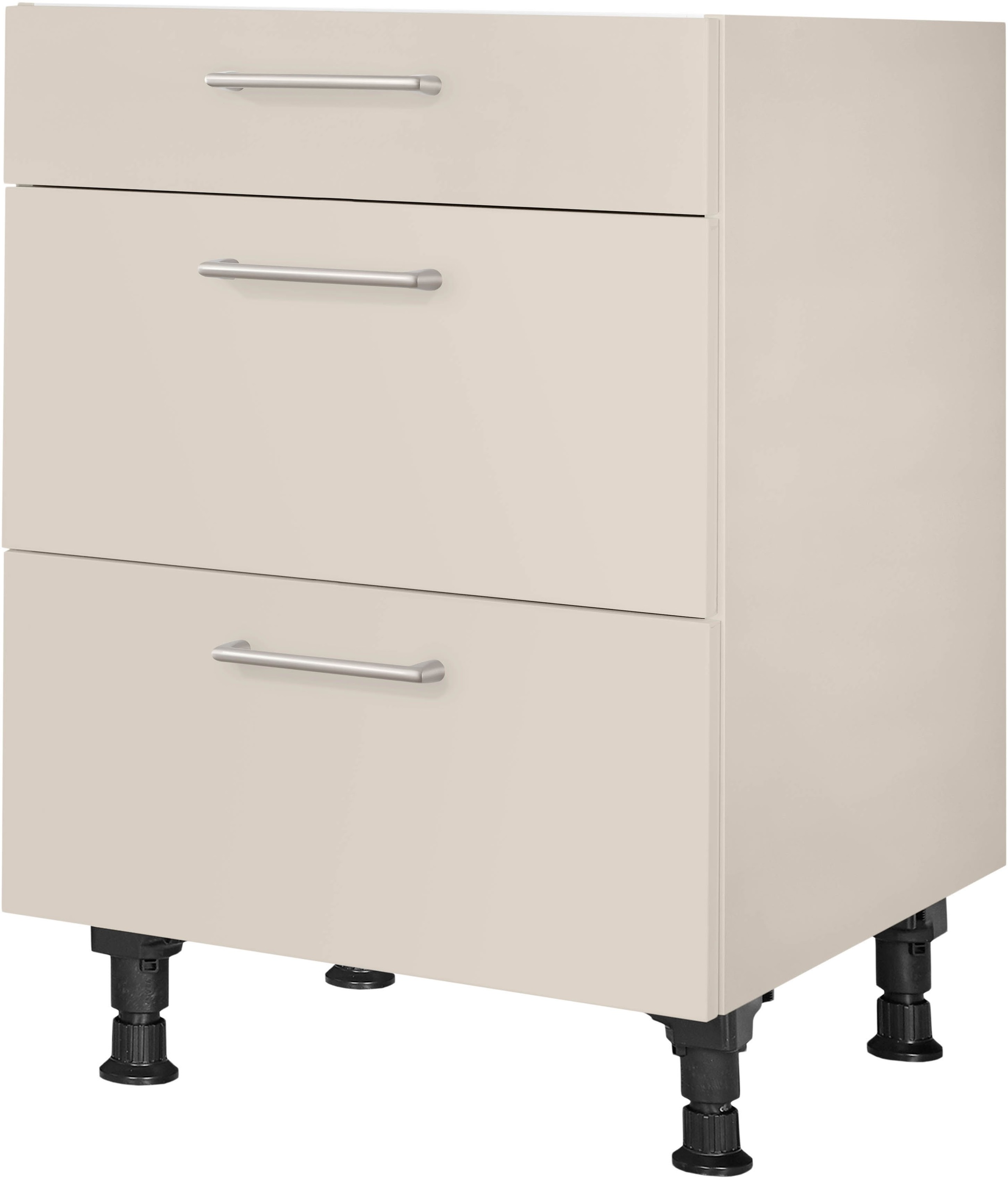 nobilia Unterschrank ""Laser", vormontiert, mit höhenverstellbaren Sockelfü günstig online kaufen
