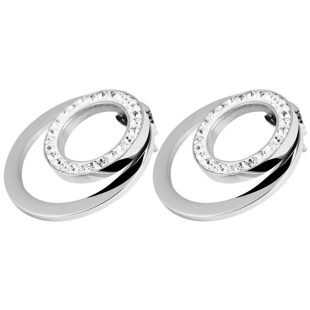 Adelia´s Paar Ohrhänger »Ohrringe – Ohrstecker aus Edelstahl mit Strass Steinchen« Eine schöne Geschenkidee für jeden Anlass
