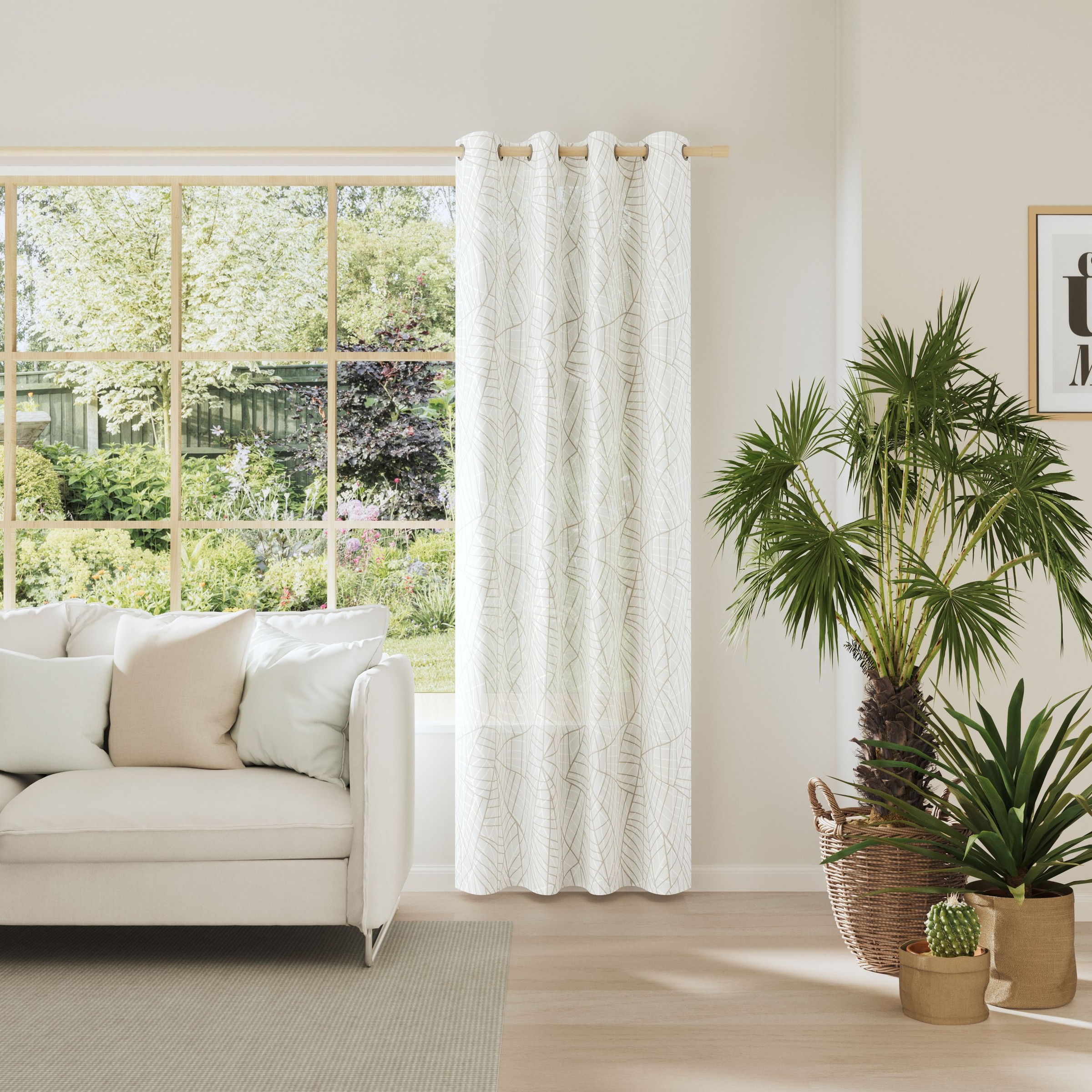 Neutex for you Vorhang "SIMPLY" Ösen 1 Stk. tlg. Druckstoff mit Grafikdesign