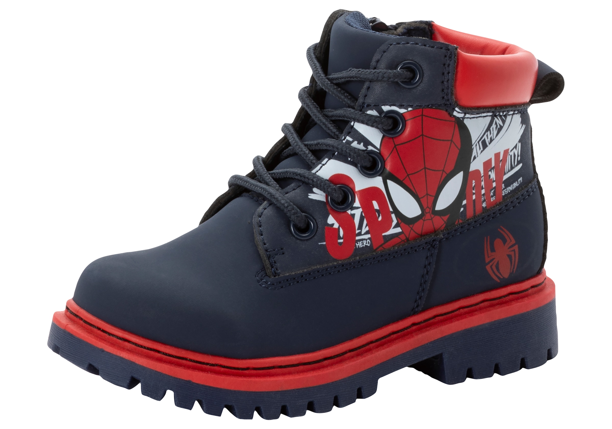 Disney Schnürboots "Spiderman", Winterstiefel, Schnürstiefel, Winterschuhe