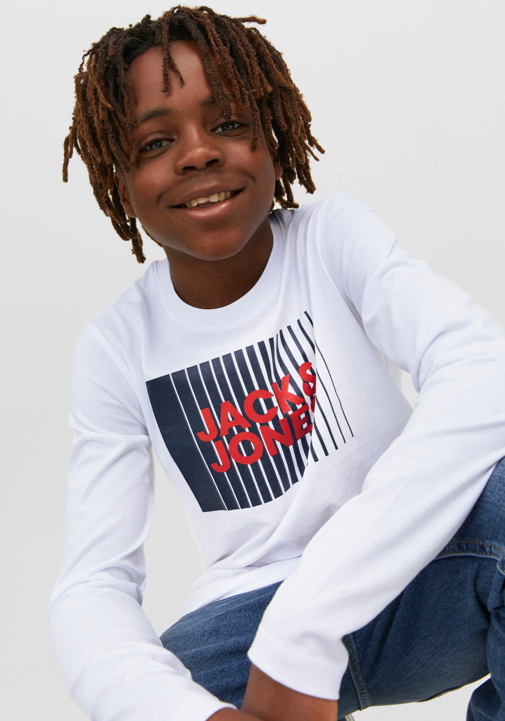Jack & Jones Junior Langarmshirt »JJECORP LOGO TEE PLAY LS O-NECK NOOS JNR«
