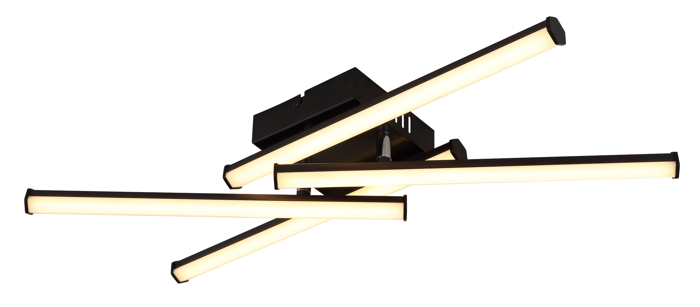 GLOBO LIGHTING LED Deckenleuchte »KIRINA«, Leuchtmittel LED-Modul | LED fest integriert, Deckenlampe/schwarz/Dreh-/Schwenkbar/3000K/opal