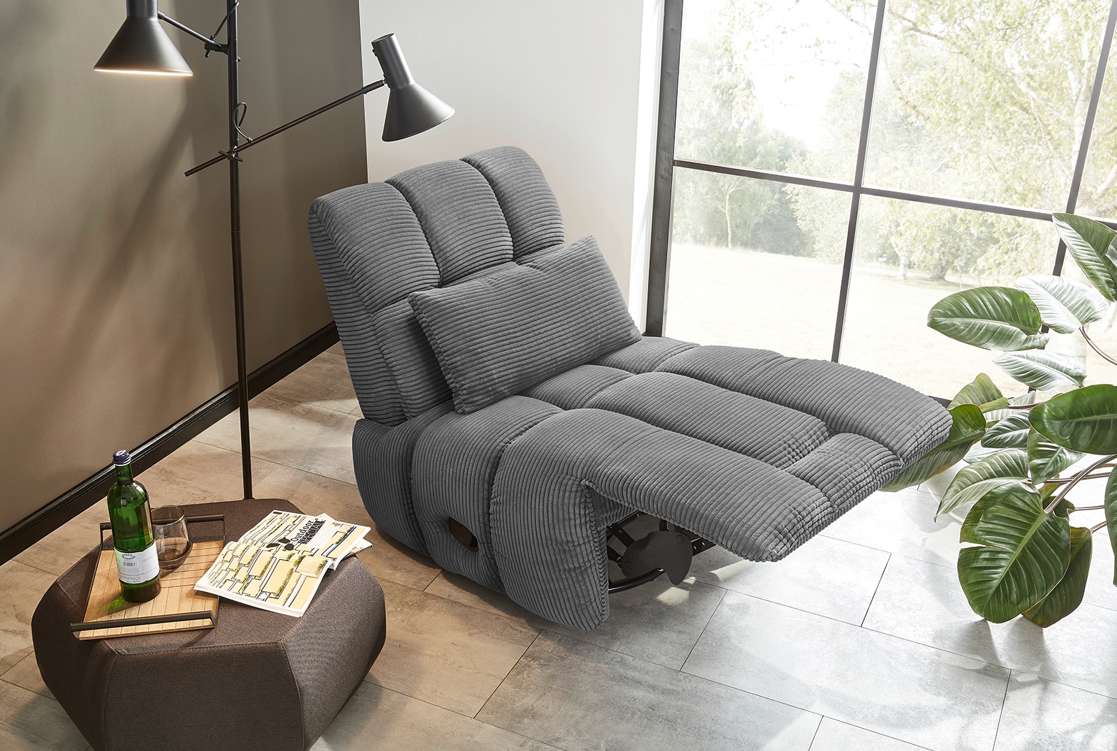 Jockenhöfer Gruppe Relaxsessel »Doncaster«, mit Dreh-,Schauckel-,Relax-und Wippfunktion,angenehm weicher Cordstoff