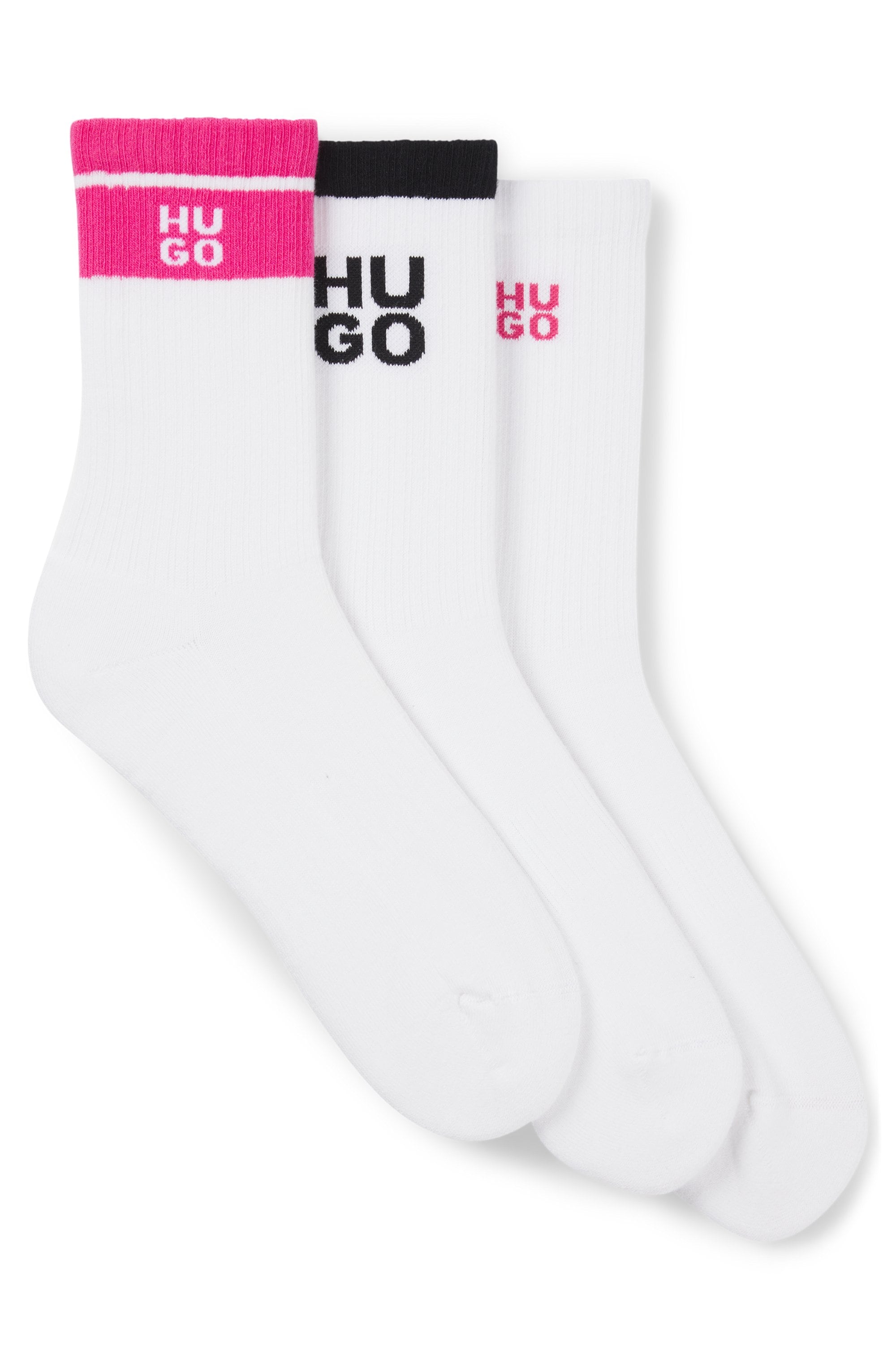 HUGO Underwear Socken "3P QS LOGO RIB CC" Packung, 3er Pack, 3 Stk. tlg. mi günstig online kaufen