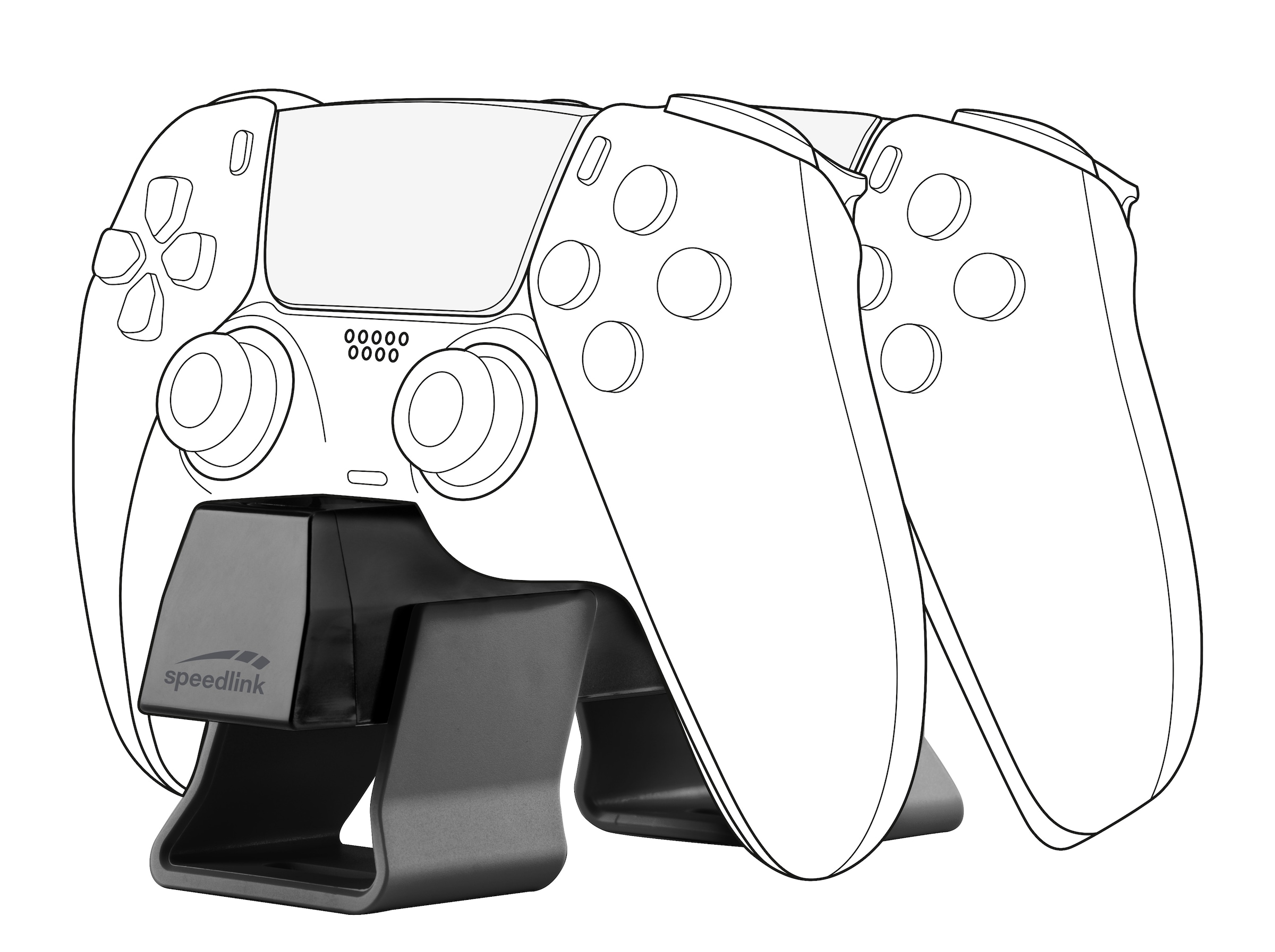 Speedlink Controller-Ladestation »TWINDOCK USB Charger«, Ladestation für Controller, bis zu Zwei Original PS5 Controller