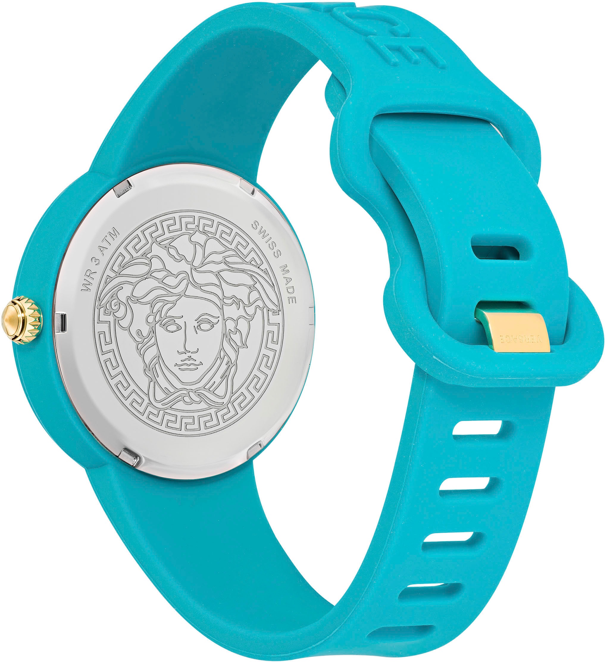 Versace Quarzuhr »MEDUSA POP, VE6G00423«, Armbanduhr, Damenuhr, Saphirglas, Swiss Made, analog