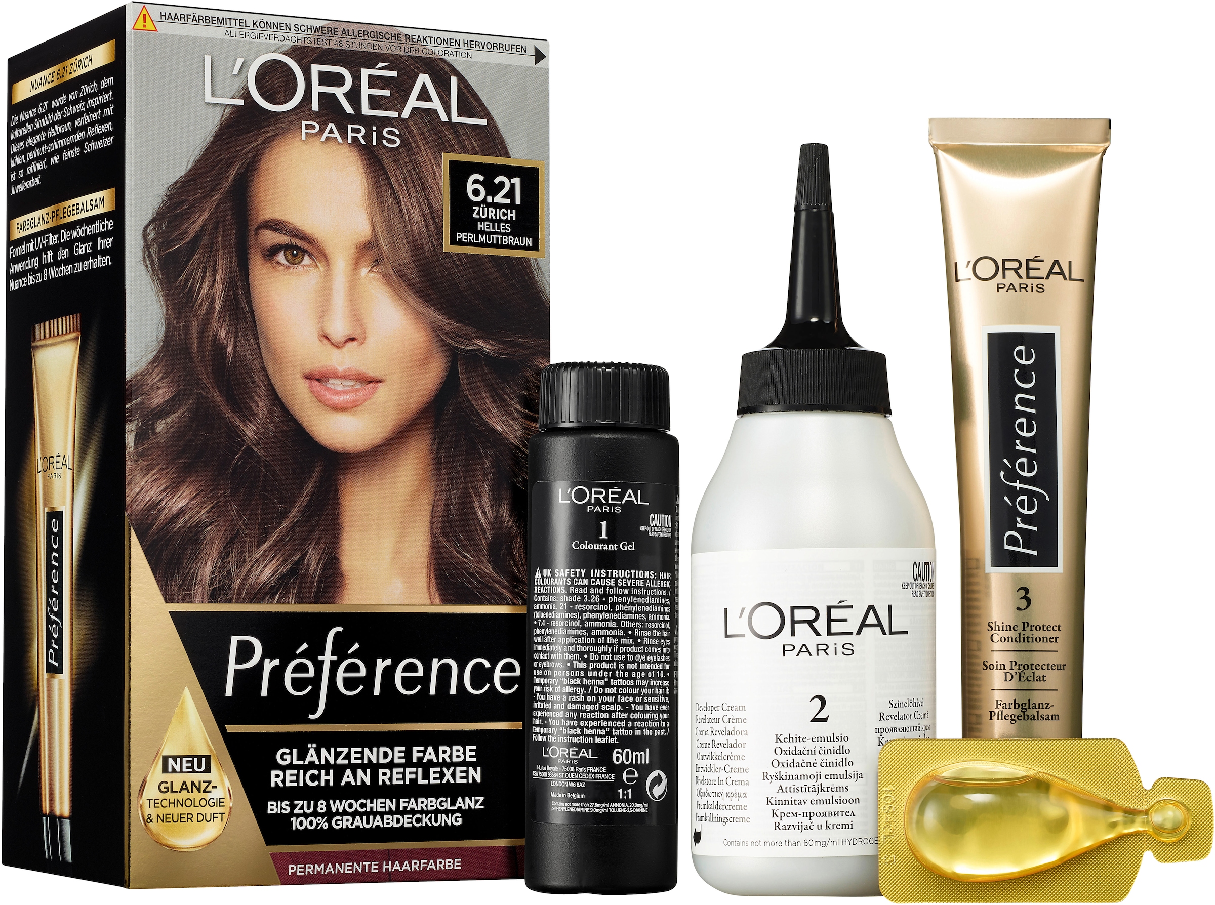 L'ORÉAL PARIS Coloration »Préférence«, (Packung, 3 tlg.), mit pflegender Formel