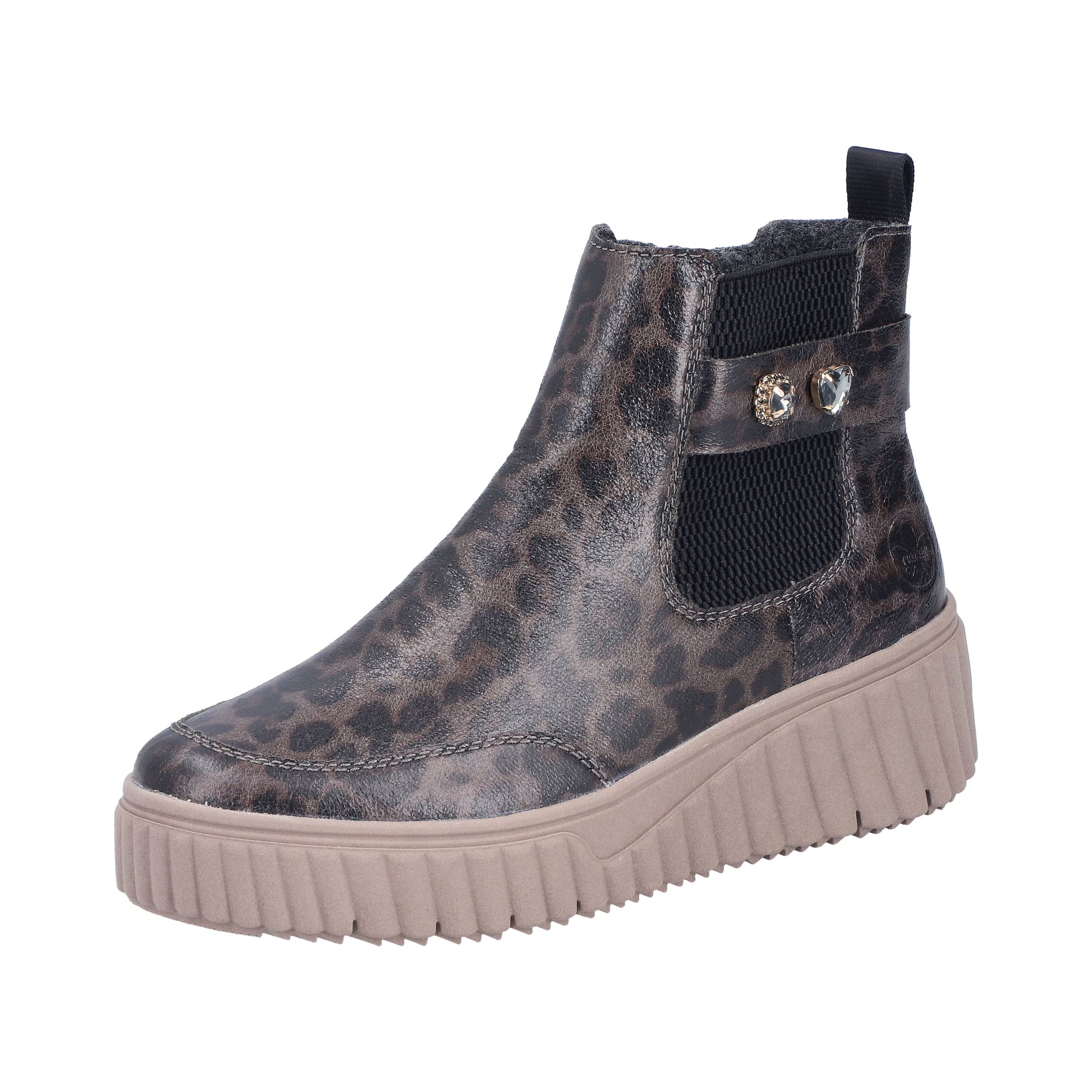 Rieker Chelseaboots Plateaustiefelette, Casual-Boots mit seitlichem Stretcheinsatz