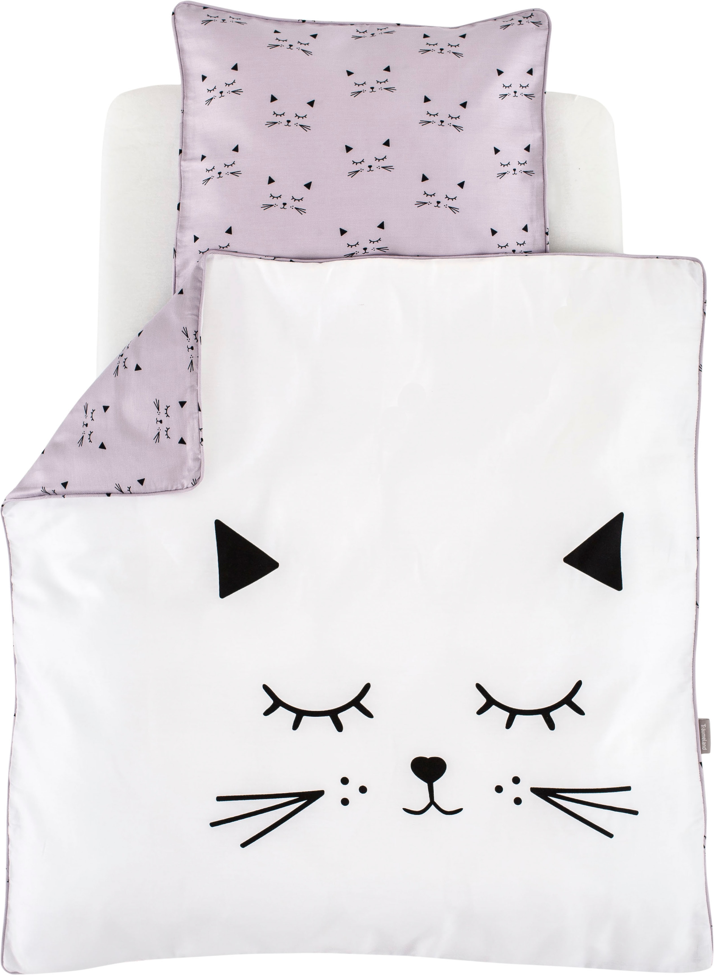 Träumeland Babybettwäsche "kuschelweiche Bettwäsche Schmusekatze" 2 Stk. tl günstig online kaufen