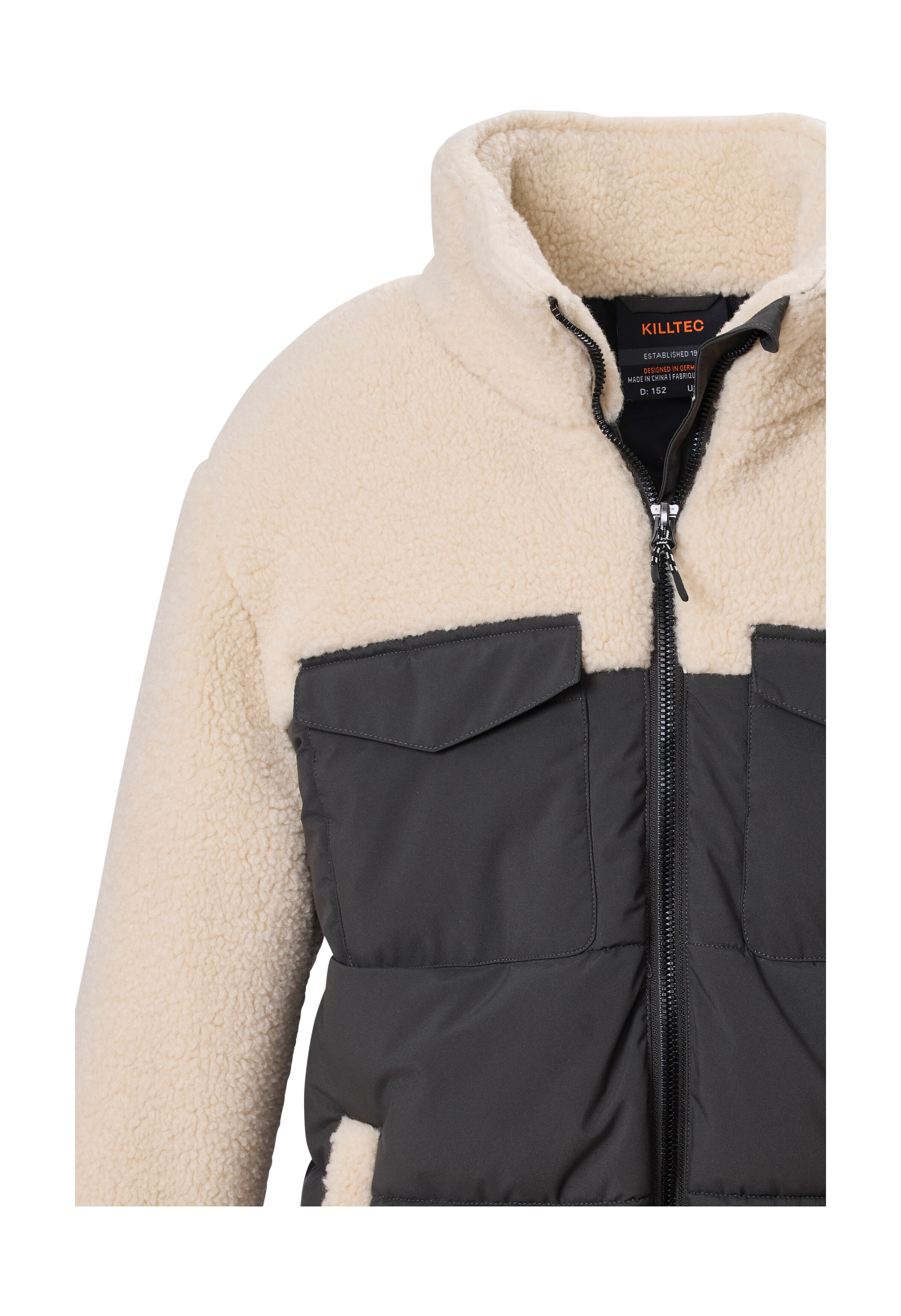 Killtec Funktionsjacke »KOW 183 BYS QLTD JCKT« Kuschelig warme Hybridjacke mit Sherpa Fleece und Kinnschutz