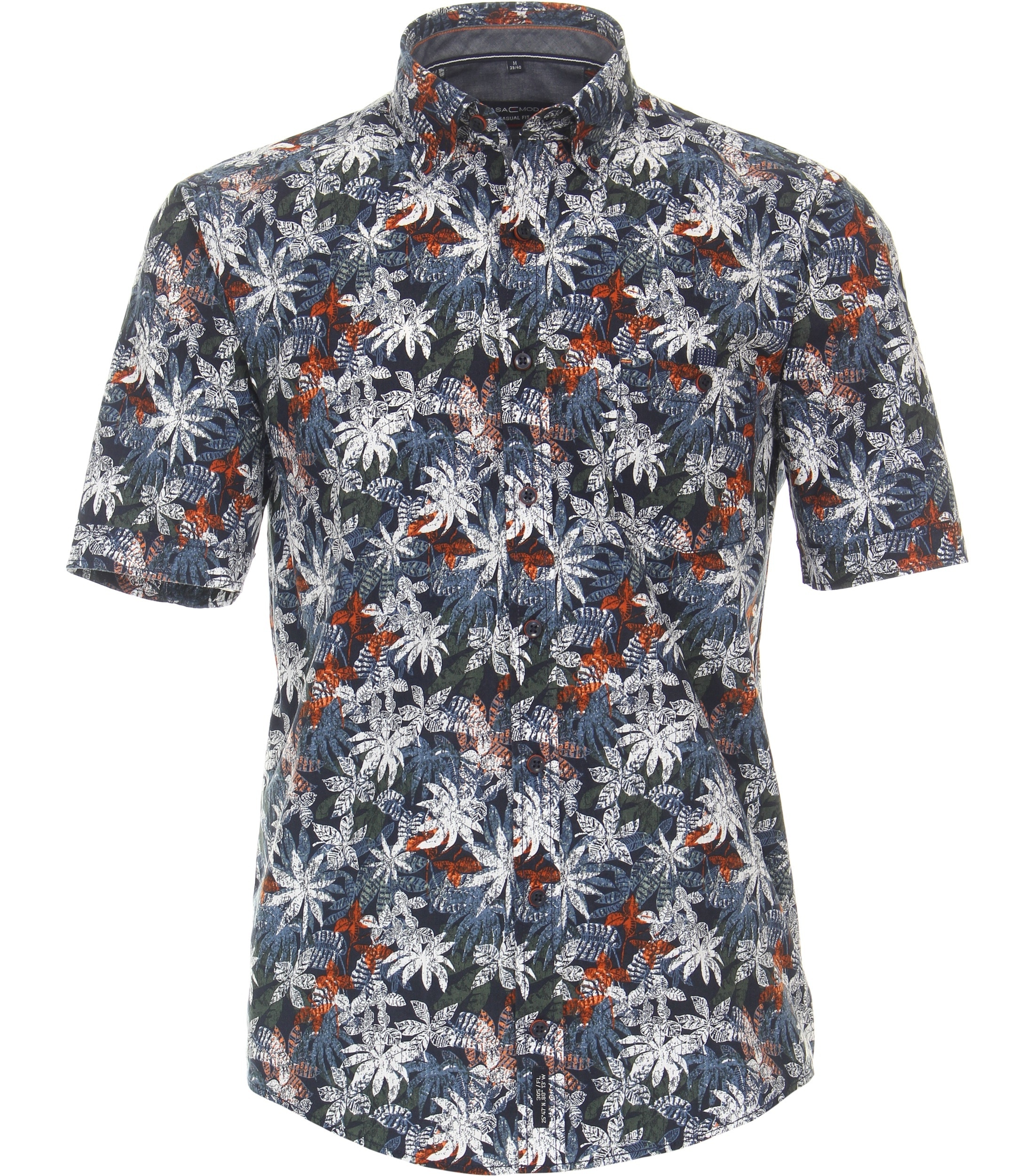 CASAMODA Langarmhemd "CASAMODA Print Freizeithemd Casual Fit Button-Down-Kragen Print"