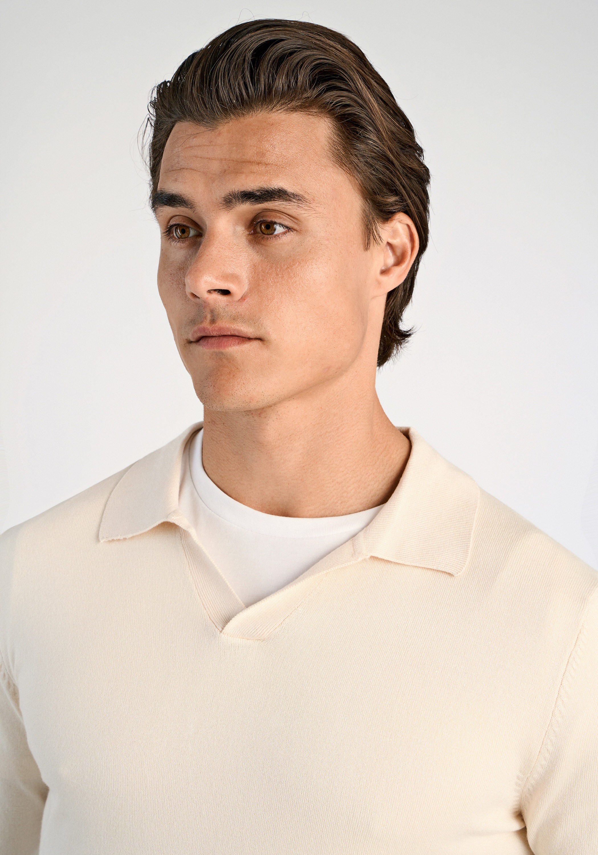 Lindbergh Slim Fit Knit Sweater Off White L 2