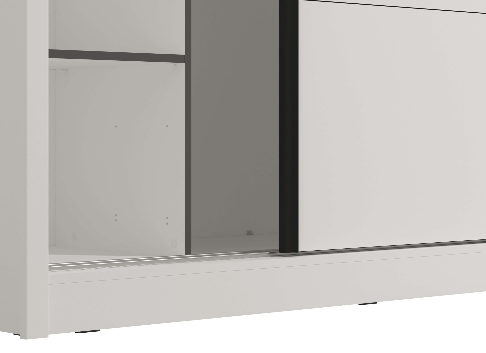INOSIGN Schwebetürenschrank »Albi, Schlafzimmerschrank, Wäscheschrank in cashmere oder weiß«, Kleiderschrank mit Spiegel MIT Innenausstattung,FSC®-zertifiziert