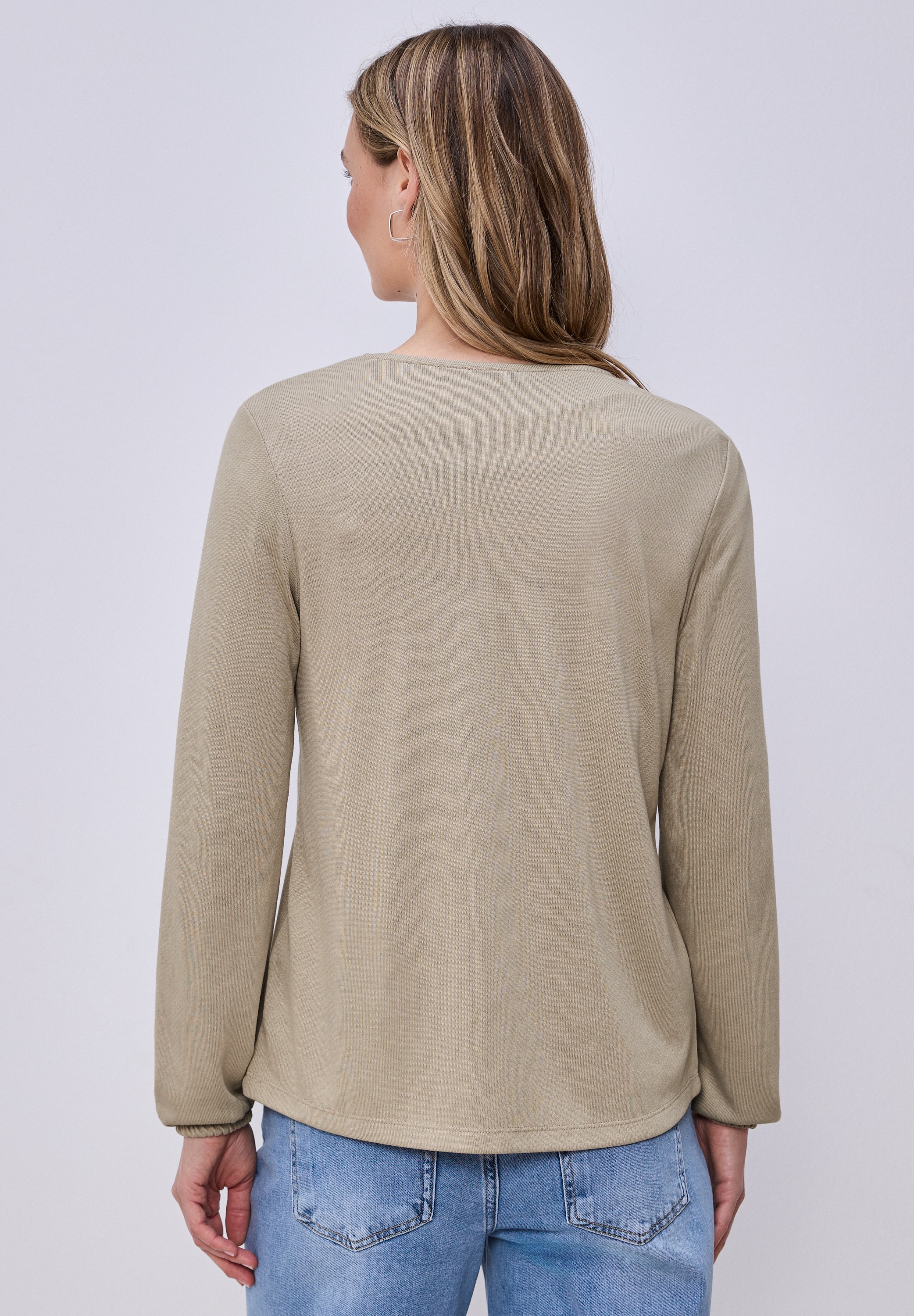 STREET ONE Cardigan bestehend aus einem Materialmix