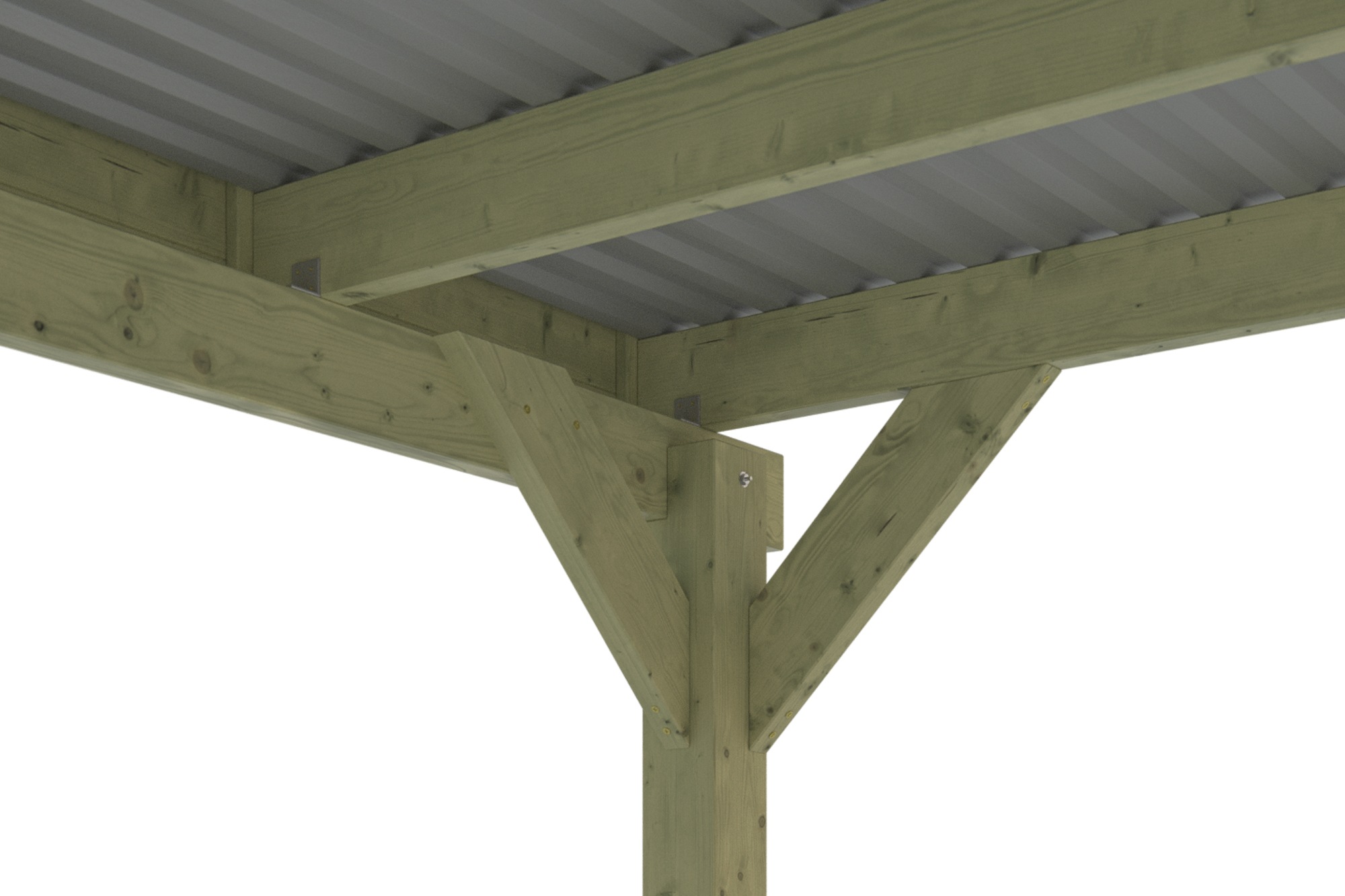 Skanholz Einzelcarport »Friesland Set 11«, Holz, 270 cm, Grün