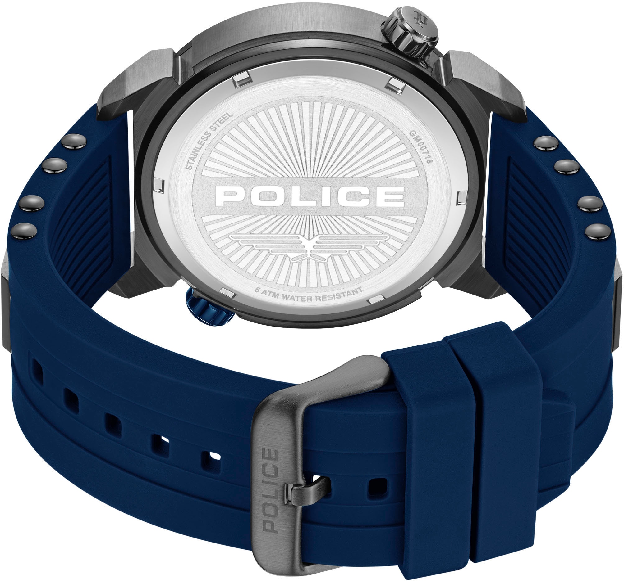 Police Multifunktionsuhr »BOA«, Quarzuhr, Armbanduhr, Herrenuhr, Silikonarmband, analog, Dualzeit