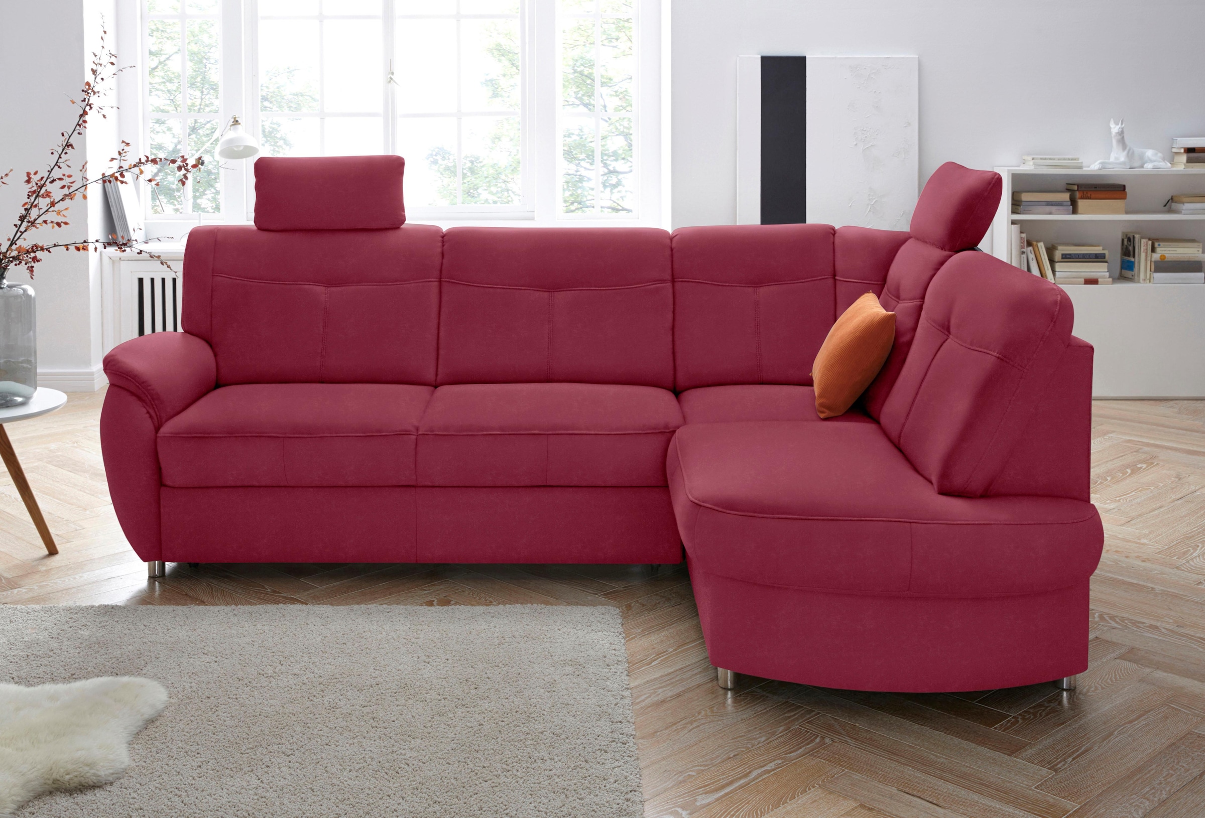 sit&more Ecksofa "Sonoma, L-Form, B: 246 cm, Bettfunktion & Bettkasten optional" Federkern, komfortable Sitzhöhe 45 cm, frei im Raum stellbar