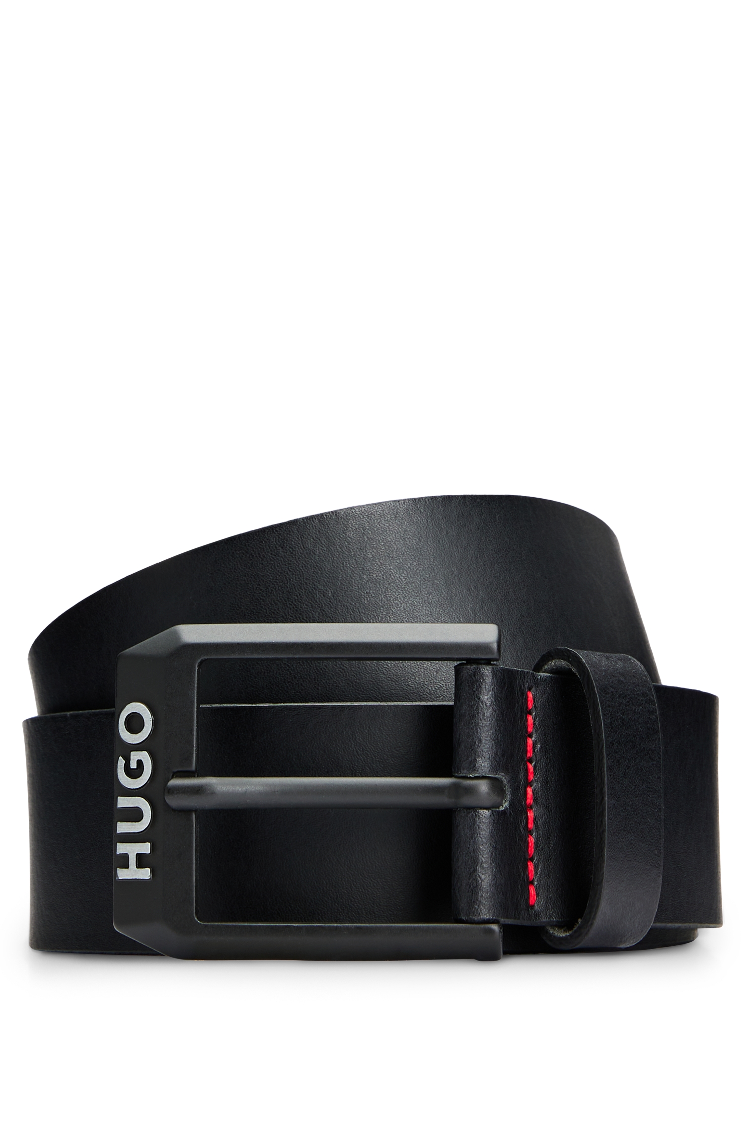 HUGO Ledergürtel »Gilao-Z_Sz35 auf eingearbeiteten bestellen der online 02«, Logoschriftzügen | 10204370 Schließe BAUR mit