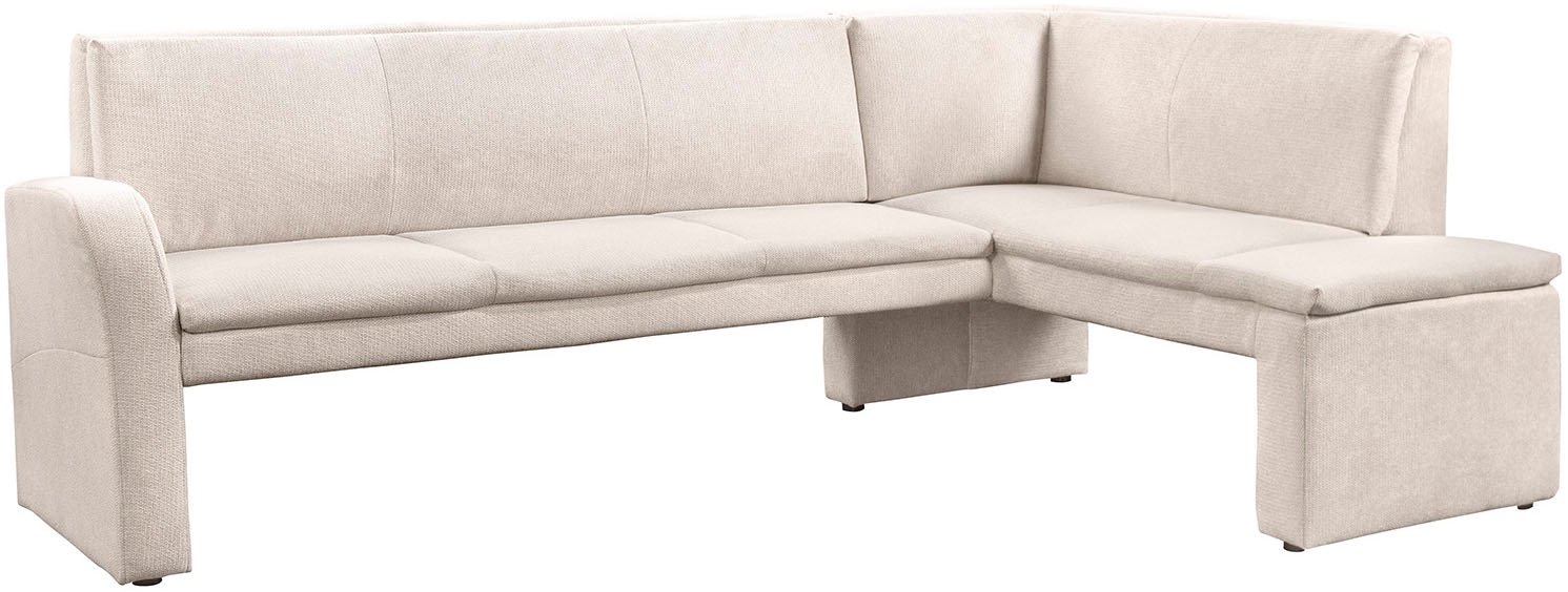 exxpo - sofa fashion Eckbank "Cortado, elegant und modern mit hohem Sitzkomfort" hohe Bodenfreiheit, schöne Detailverarbeitung, wahlweise Lederbezug