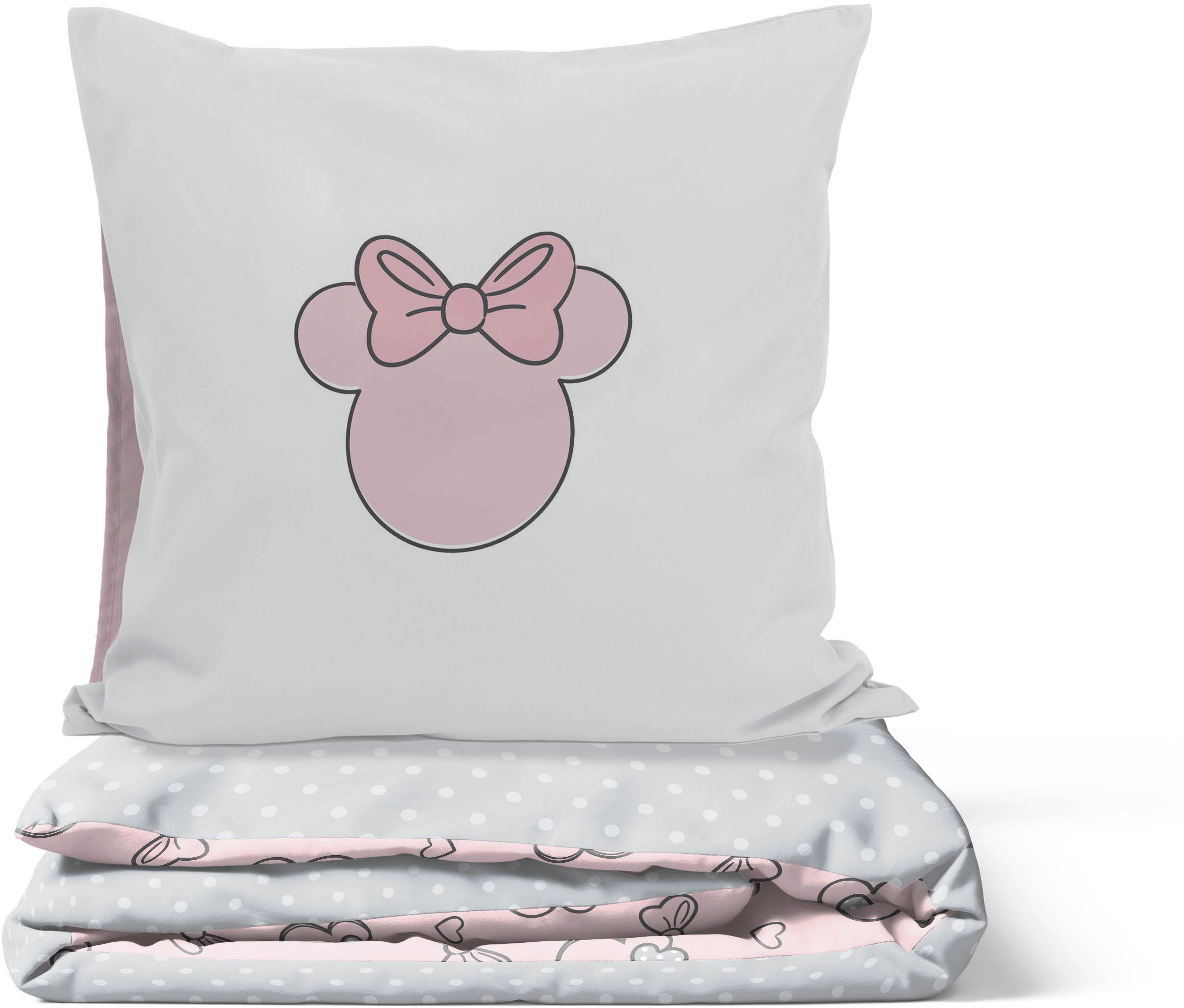 Disney Kinderbettwäsche "Disney Minnie Mouse Bettbezug-Set 135x200 cm + Kis günstig online kaufen
