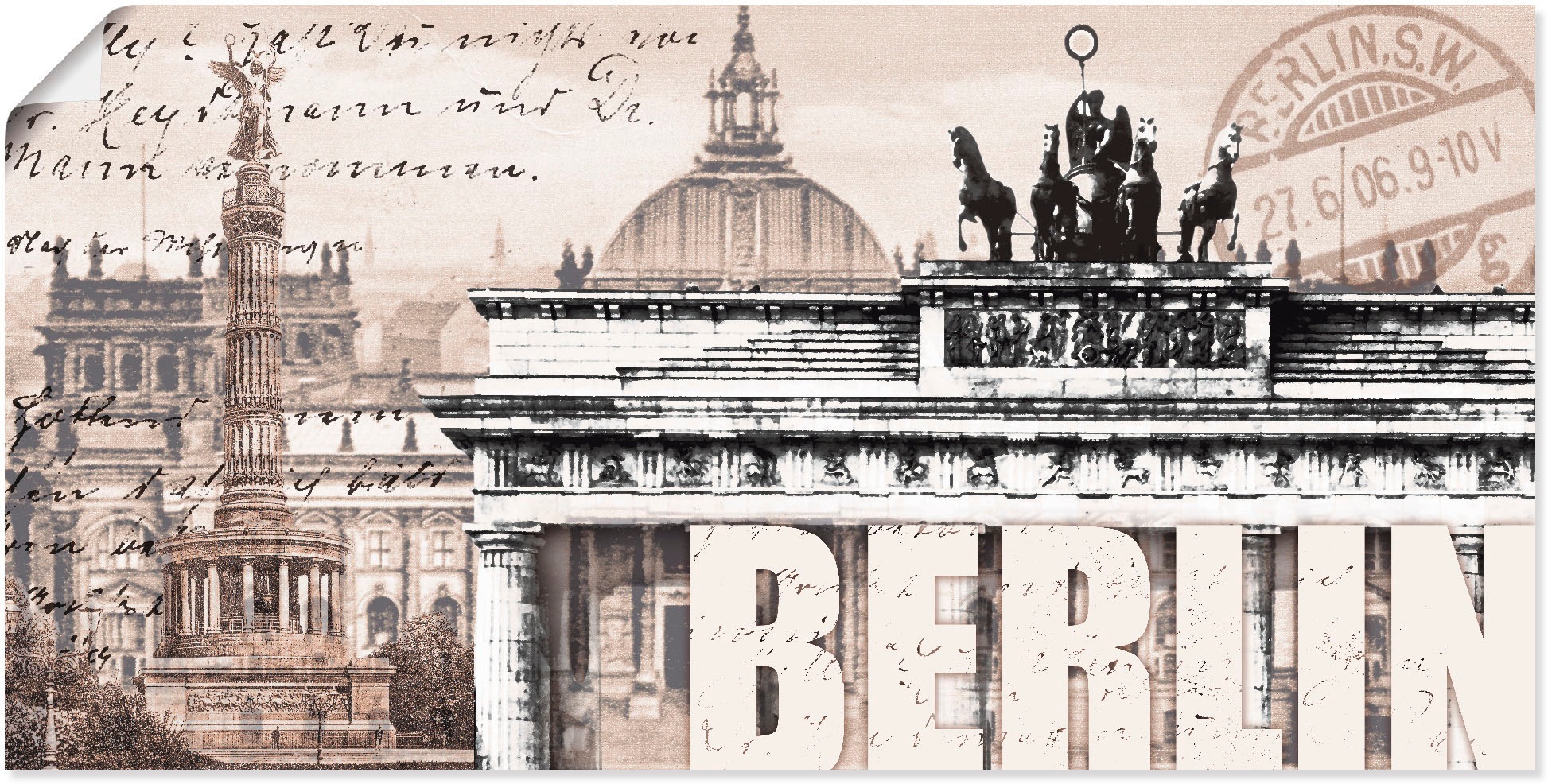 Artland Wandbild "Berlin II", Deutschland, (1 St.), als Leinwandbild, Poste günstig online kaufen