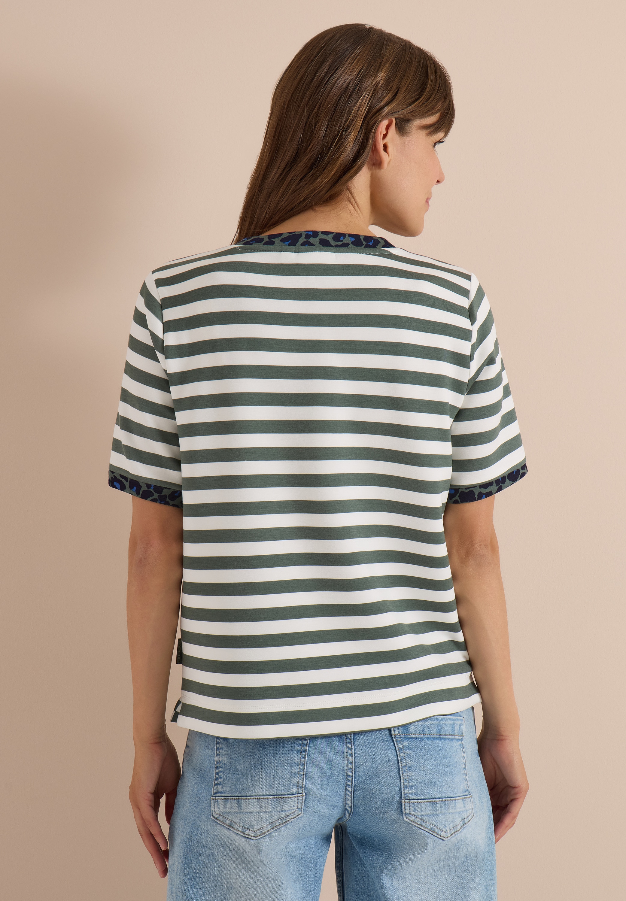 Cecil T-Shirt aus softem Materialmix